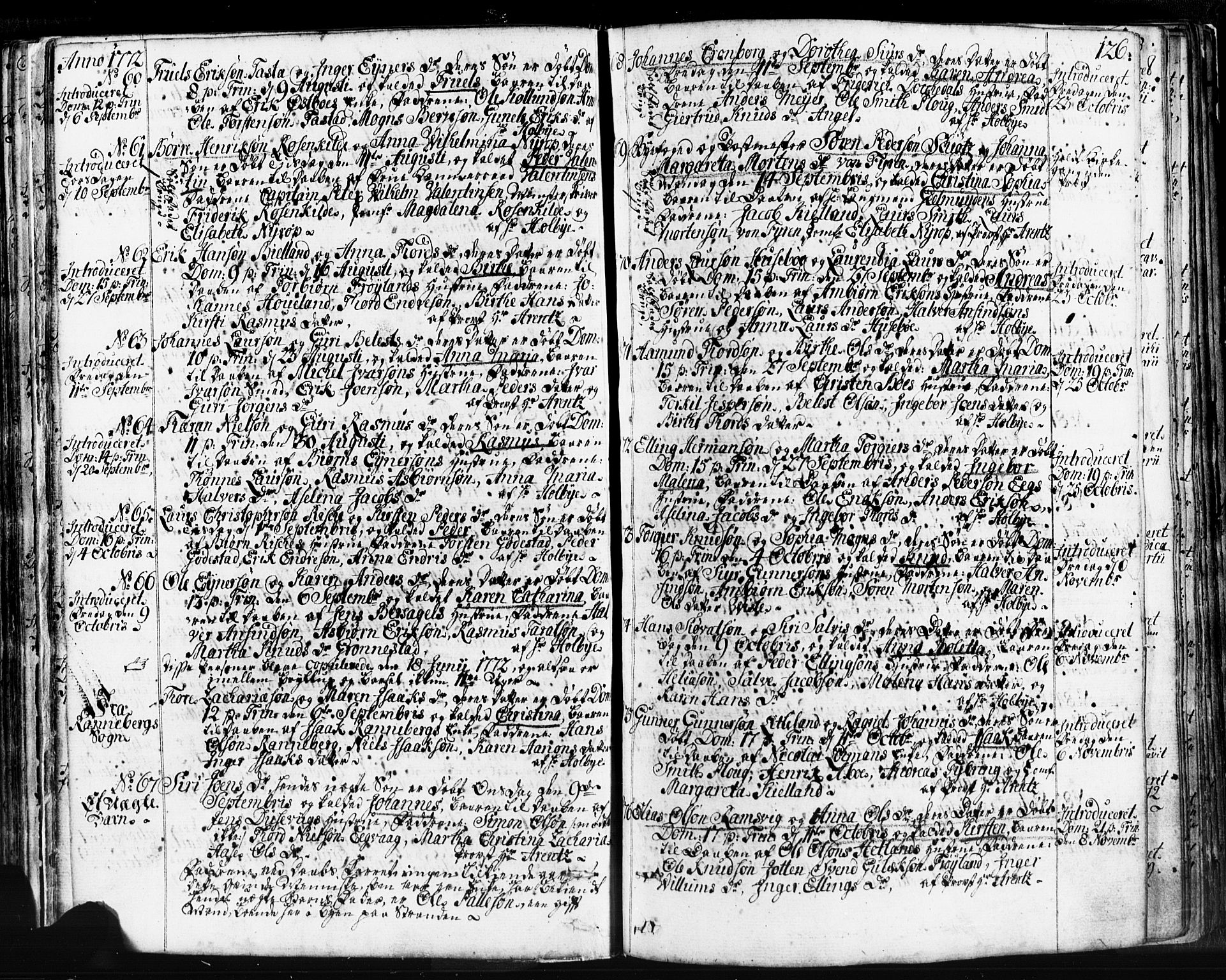 Domkirken sokneprestkontor, SAST/A-101812/001/30/30BB/L0004: Parish register (copy) no. B 4, 1752-1790, p. 126