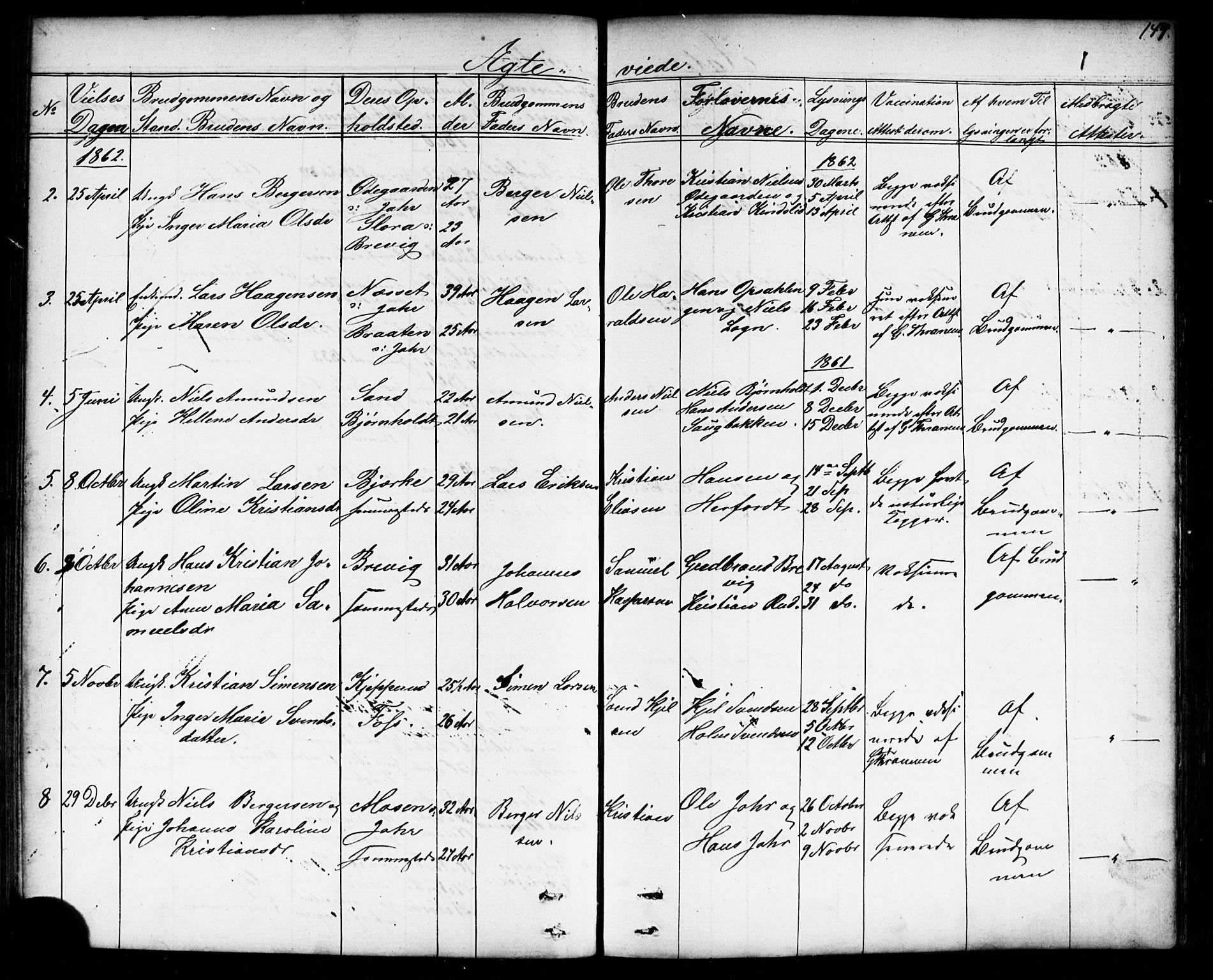 Enebakk prestekontor Kirkebøker, AV/SAO-A-10171c/G/Gb/L0001: Parish register (copy) no. II 1, 1859-1890, p. 144