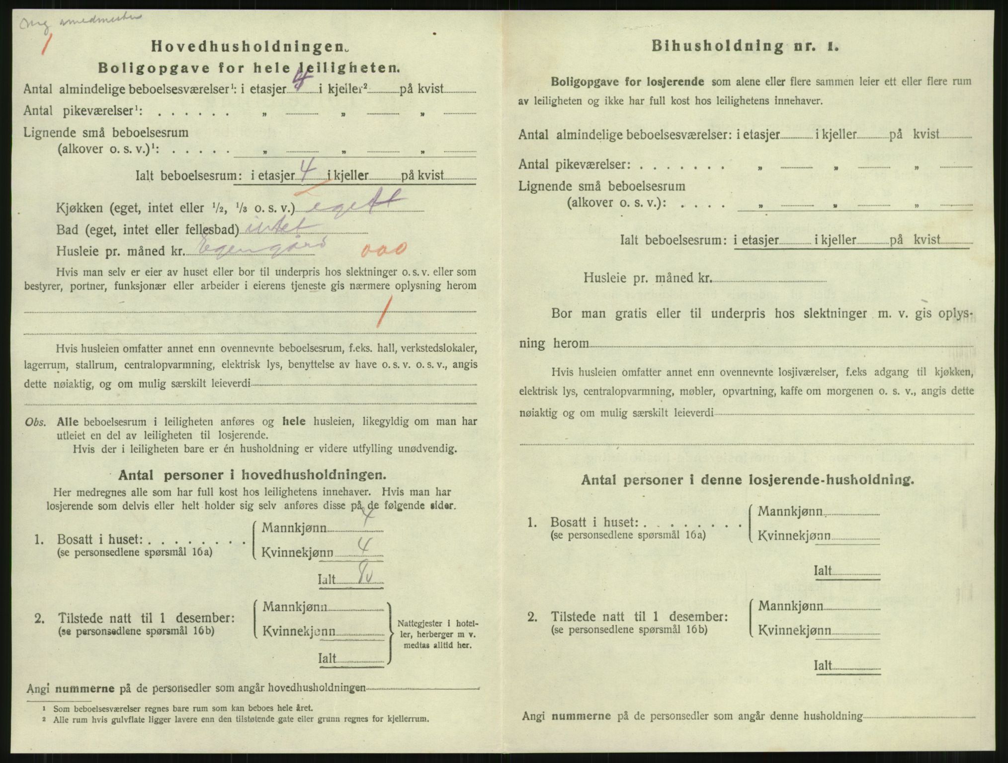 SAT, 1920 census for Namsos, 1920, p. 1306