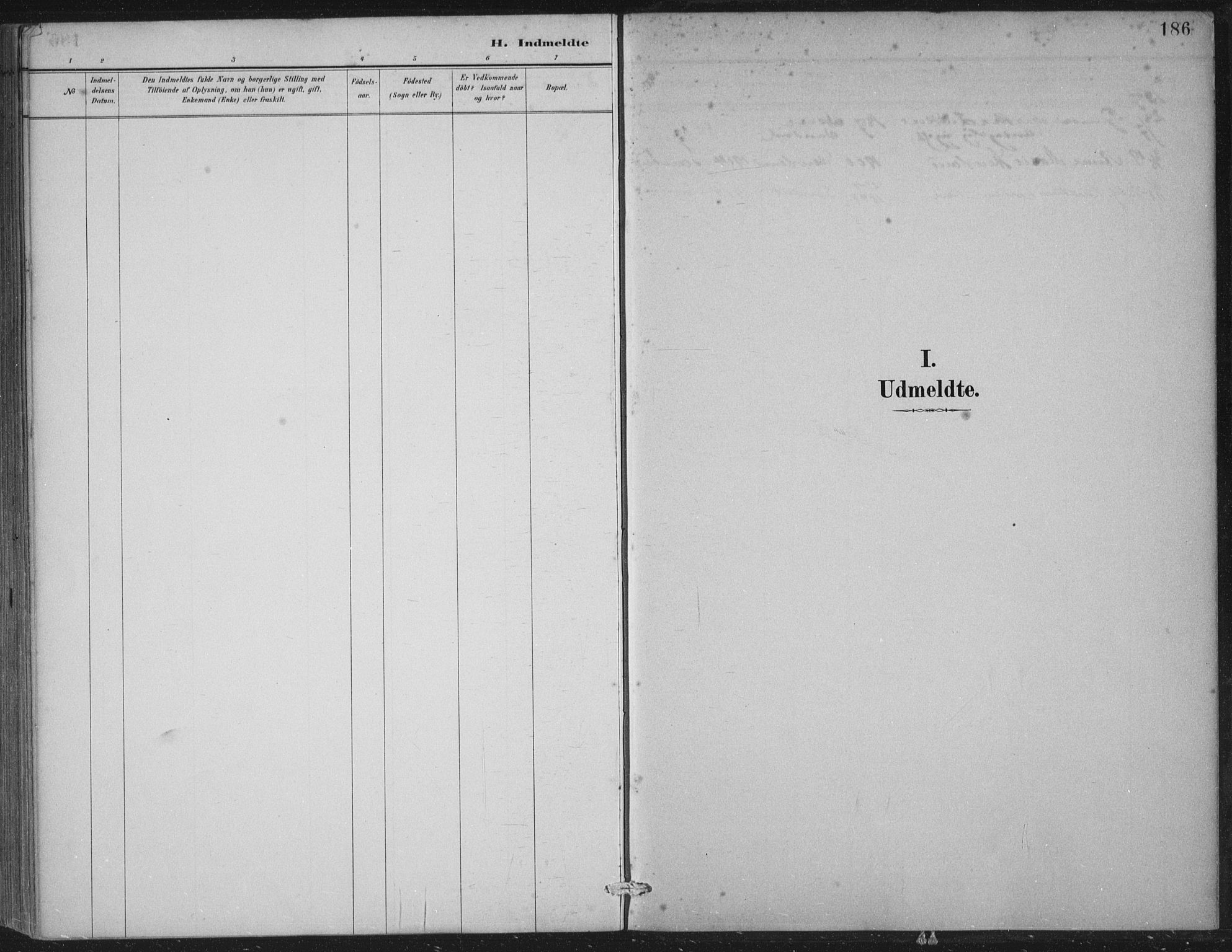 Vikedal sokneprestkontor, SAST/A-101840/01/IV: Parish register (official) no. A 11, 1884-1933, p. 186