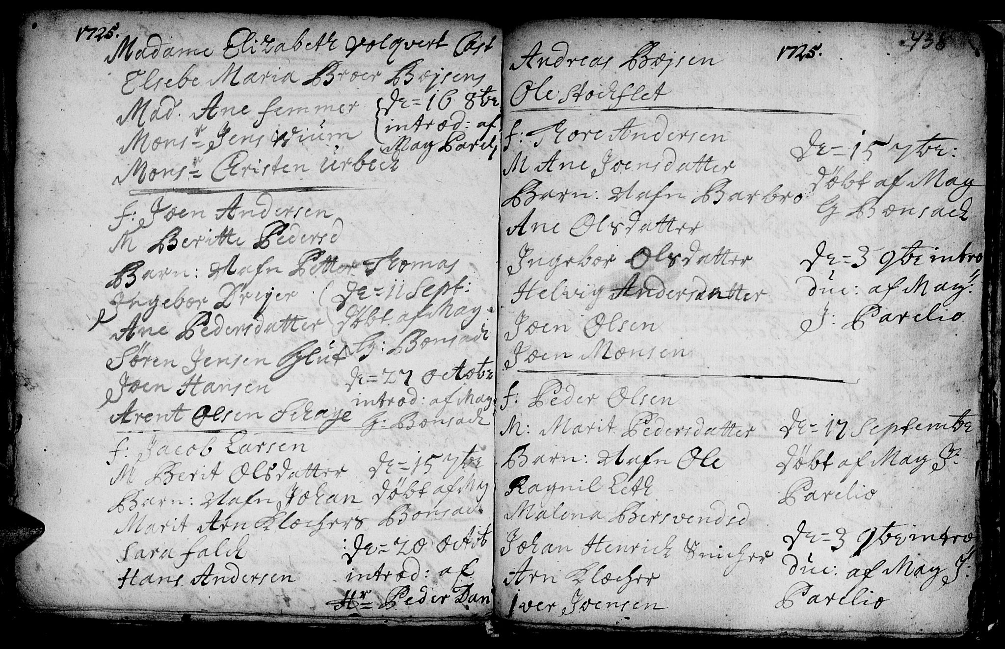 Ministerialprotokoller, klokkerbøker og fødselsregistre - Sør-Trøndelag, SAT/A-1456/601/L0035: Parish register (official) no. 601A03, 1713-1728, p. 438