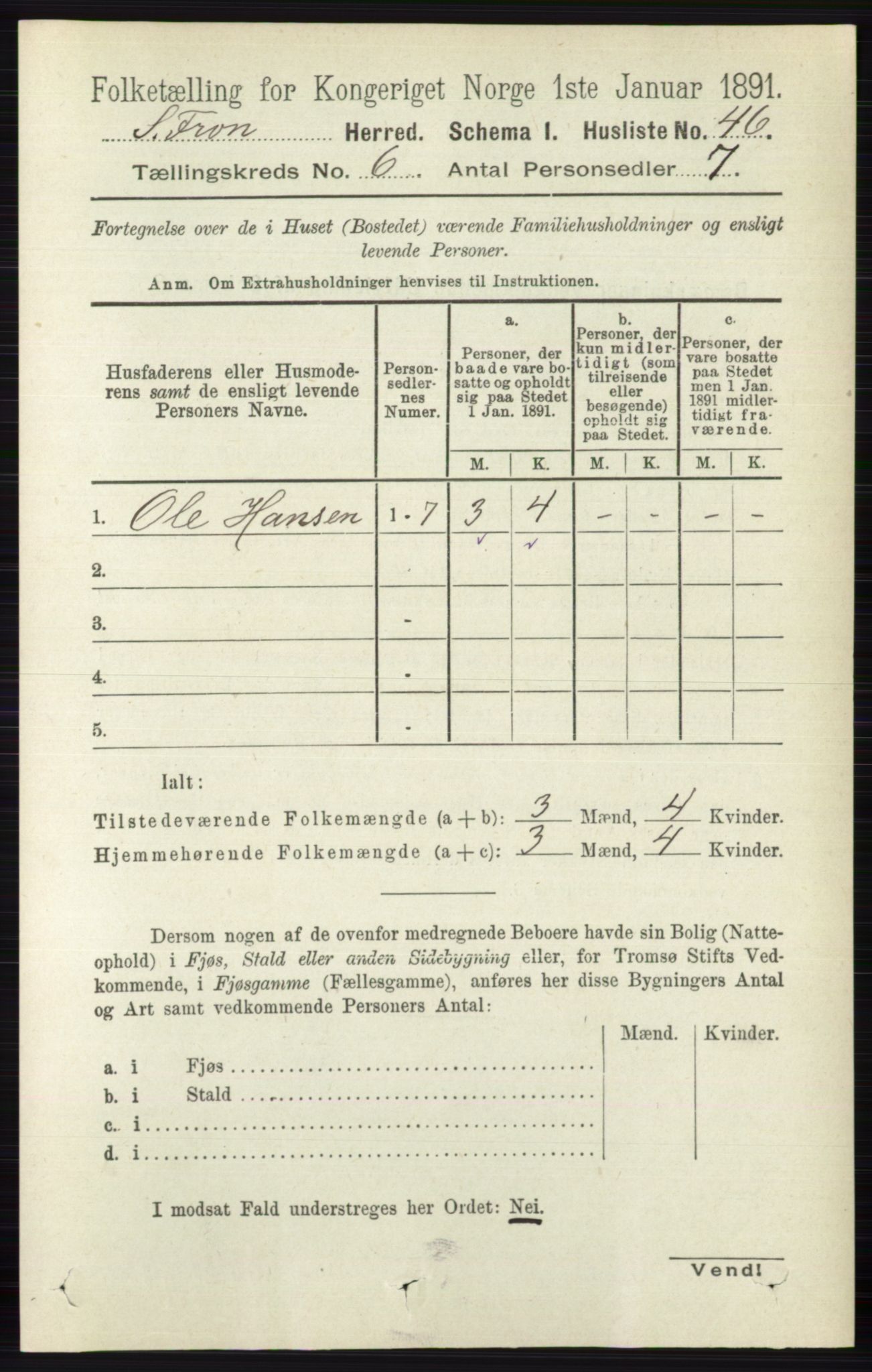 RA, 1891 census for 0519 Sør-Fron, 1891, p. 2566