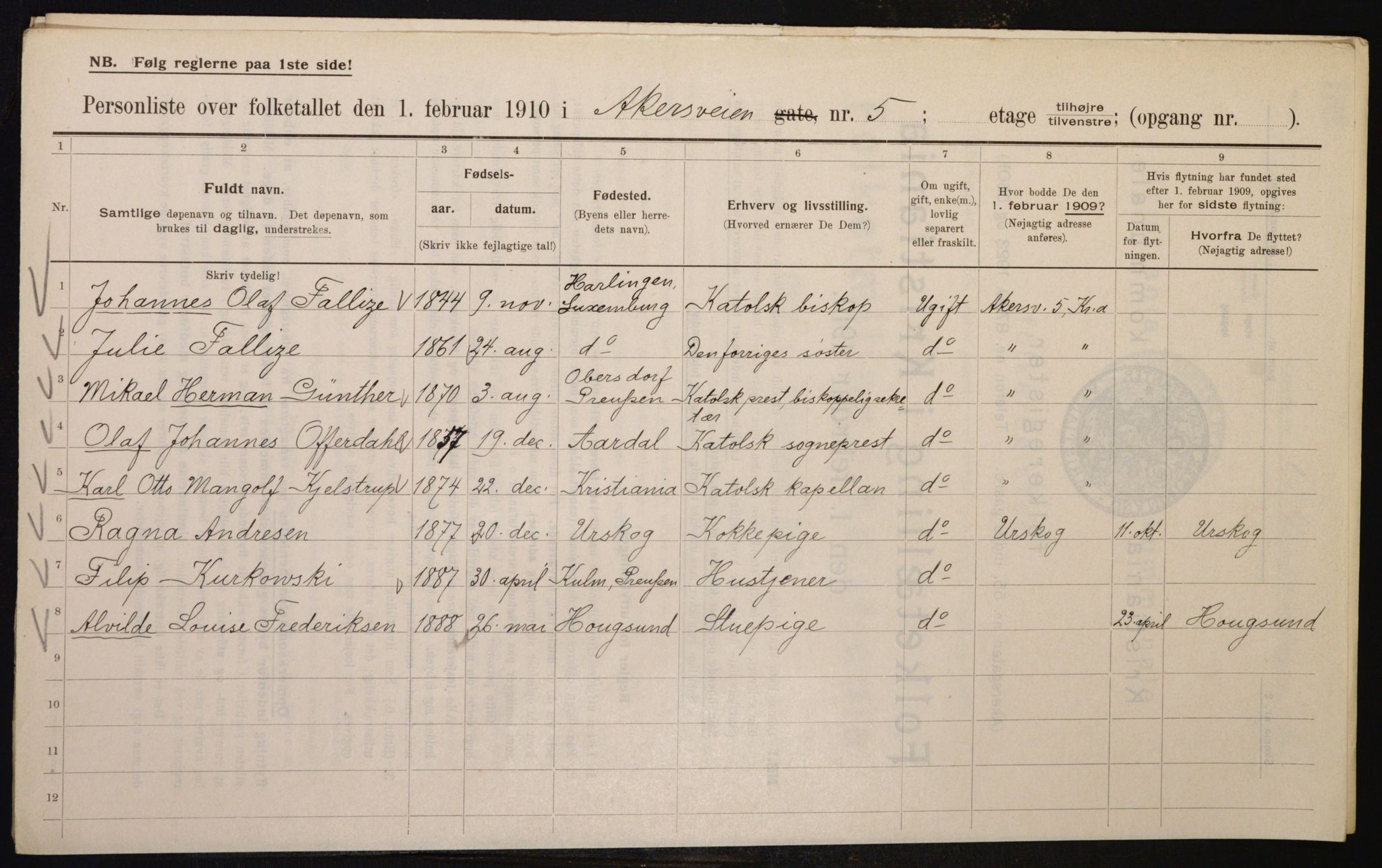 OBA, Municipal Census 1910 for Kristiania, 1910, p. 785