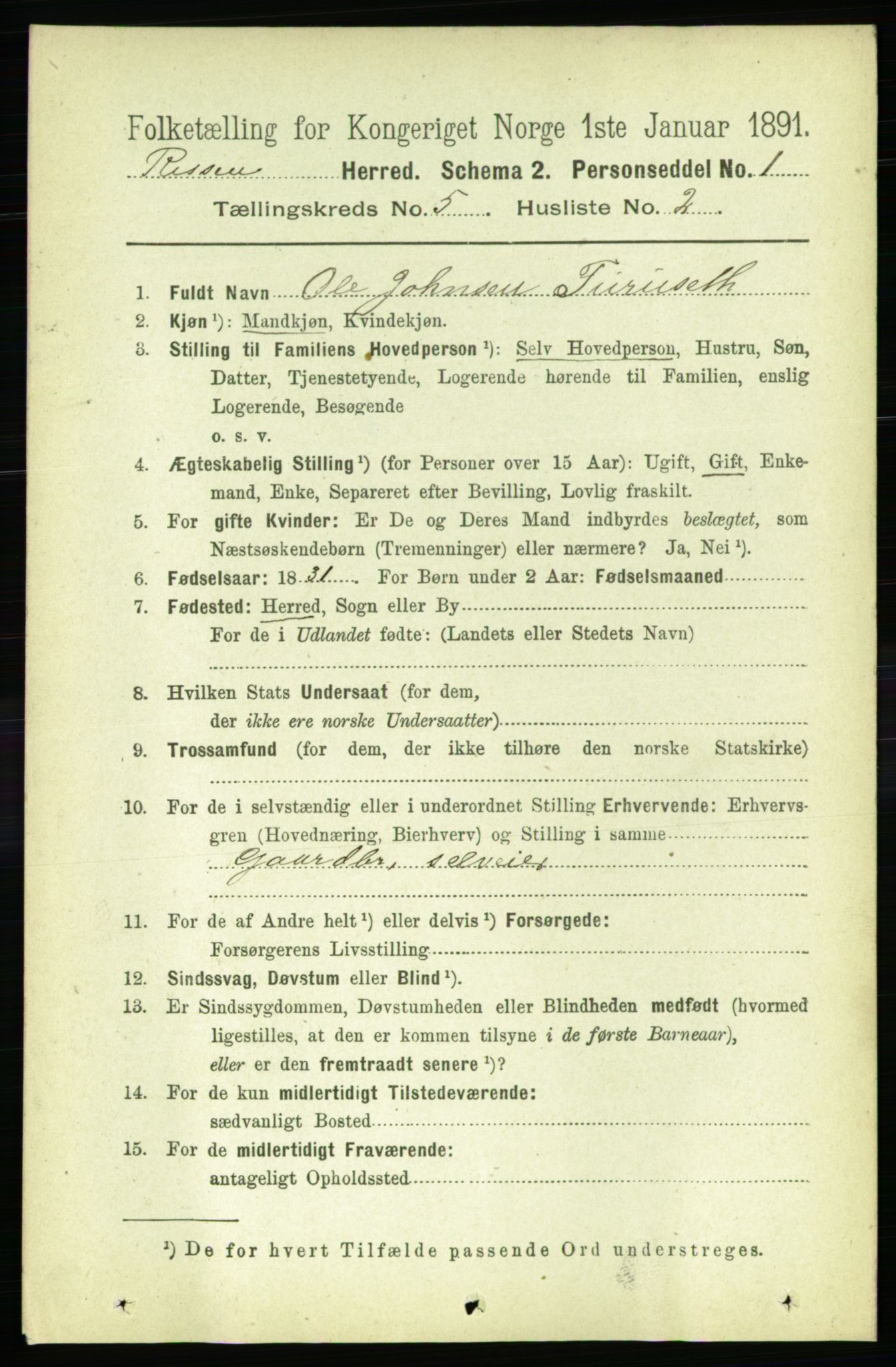 RA, 1891 census for 1624 Rissa, 1891, p. 2670