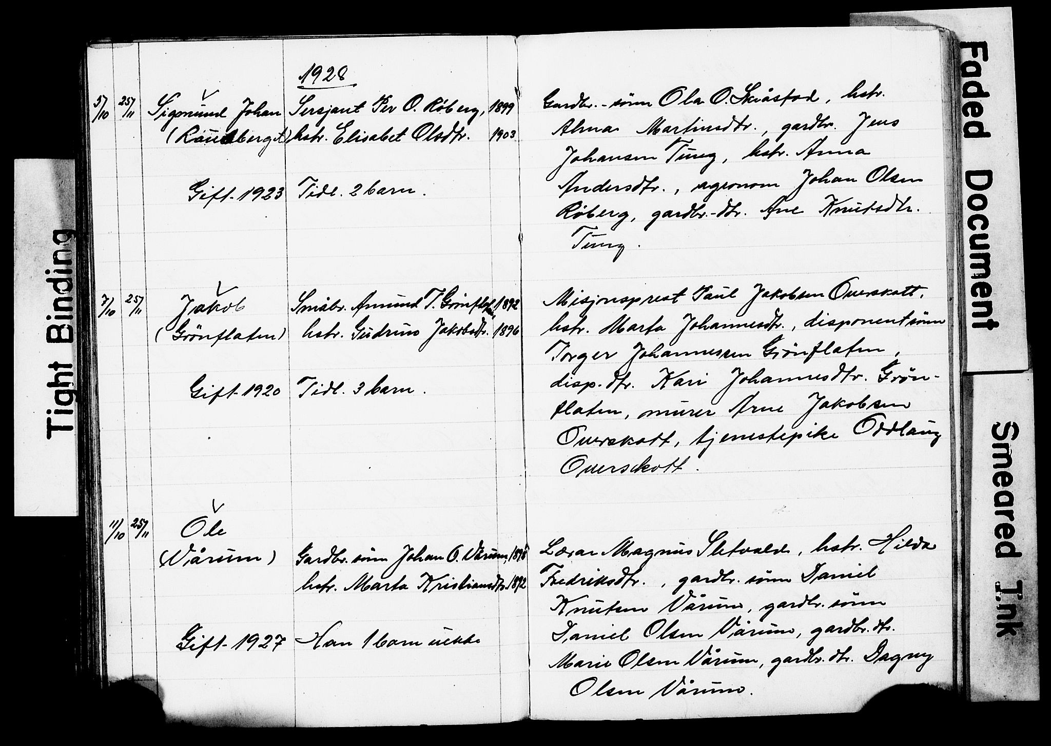 Ministerialprotokoller, klokkerbøker og fødselsregistre - Sør-Trøndelag, AV/SAT-A-1456/646/L0631: Parish register (copy) no. 646C04, 1917-1930