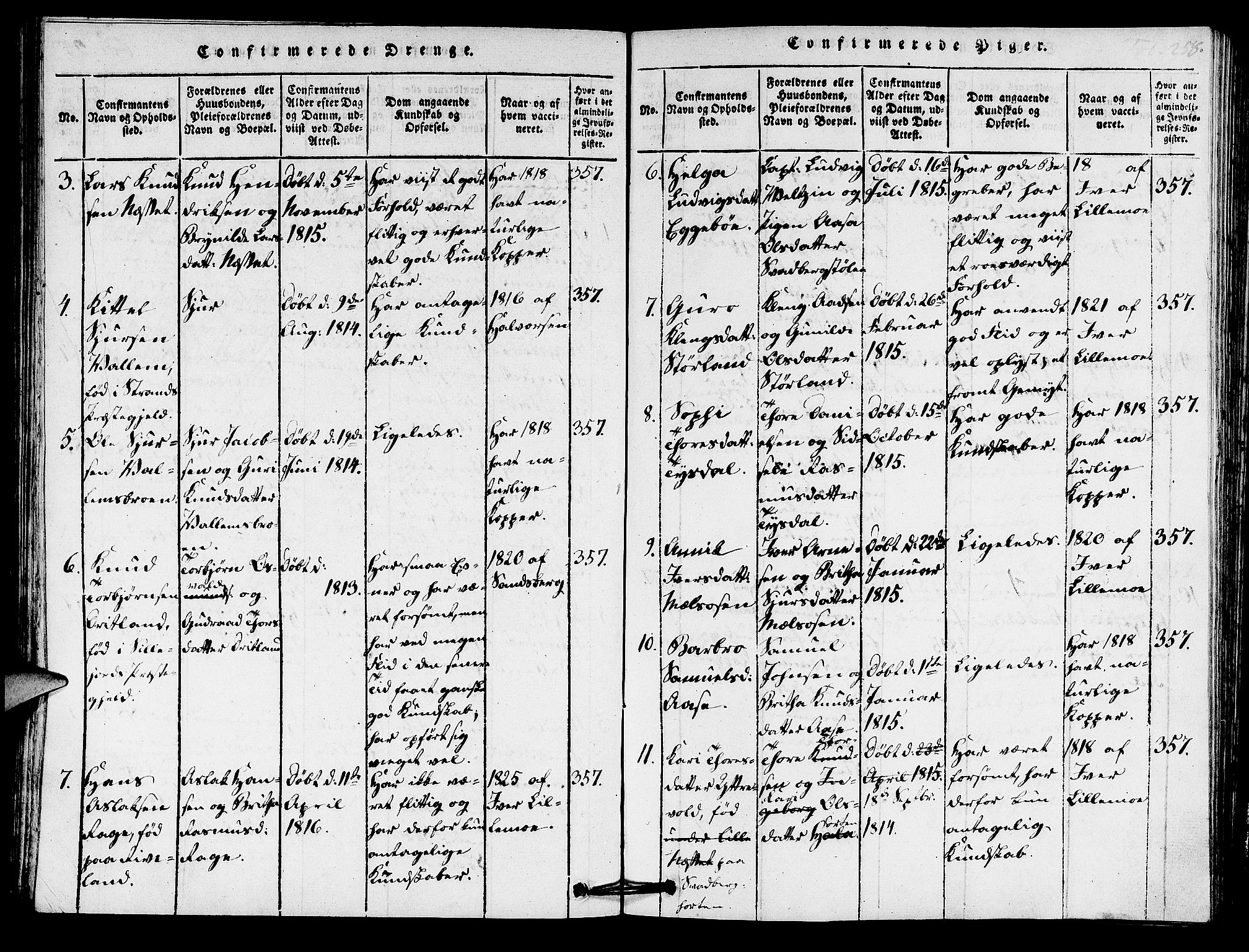 Hjelmeland sokneprestkontor, AV/SAST-A-101843/01/IV/L0005: Parish register (official) no. A 5, 1816-1841, p. 258