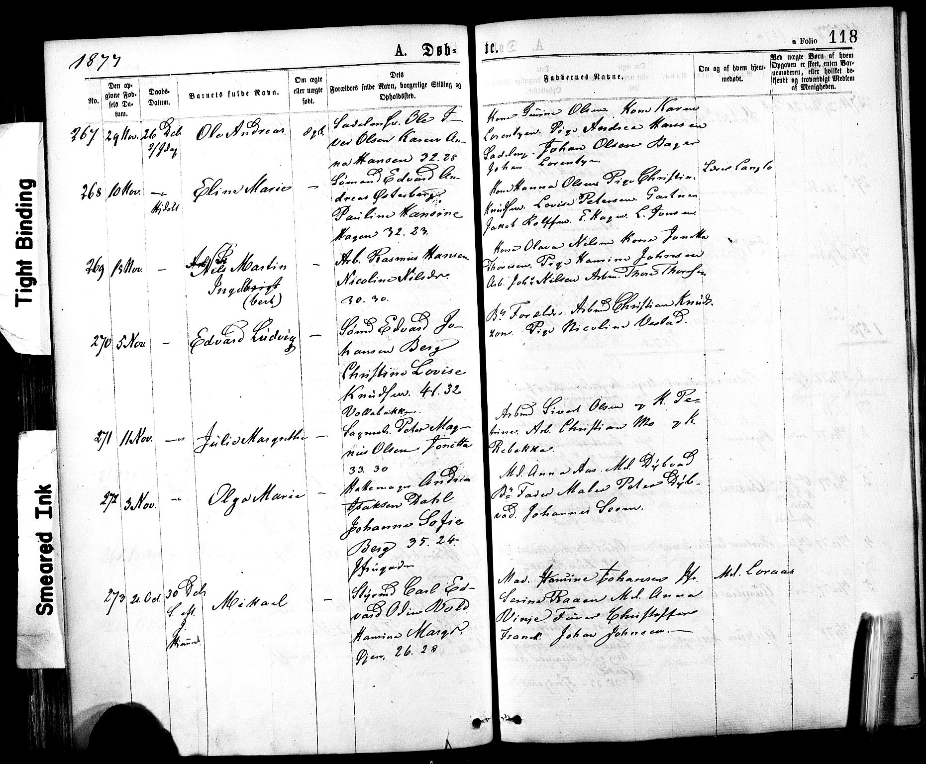 Ministerialprotokoller, klokkerbøker og fødselsregistre - Sør-Trøndelag, SAT/A-1456/602/L0118: Parish register (official) no. 602A16, 1873-1879, p. 118