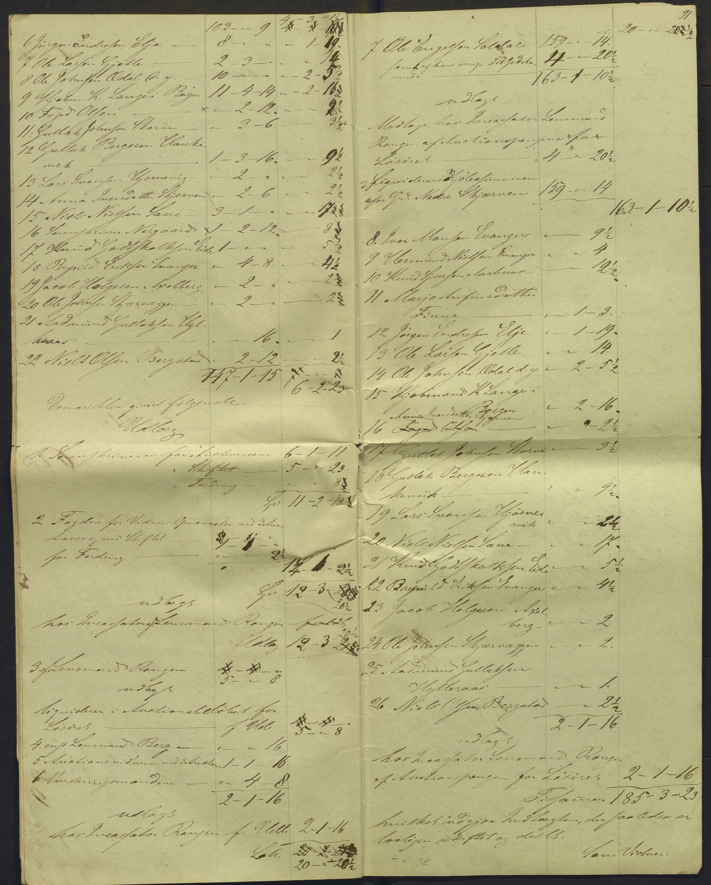 Nordhordland sorenskrivar, AV/SAB-A-2901/1/H/Hd/Hdb/L0001: Konsept til utlodningar, 1850-1852, p. 106