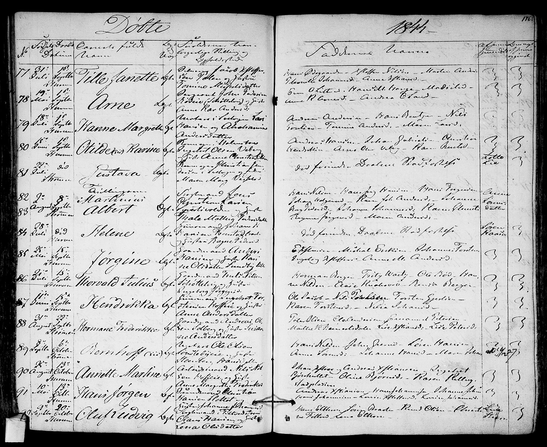 Hurum kirkebøker, AV/SAKO-A-229/F/Fa/L0010: Parish register (official) no. 10, 1827-1846, p. 176