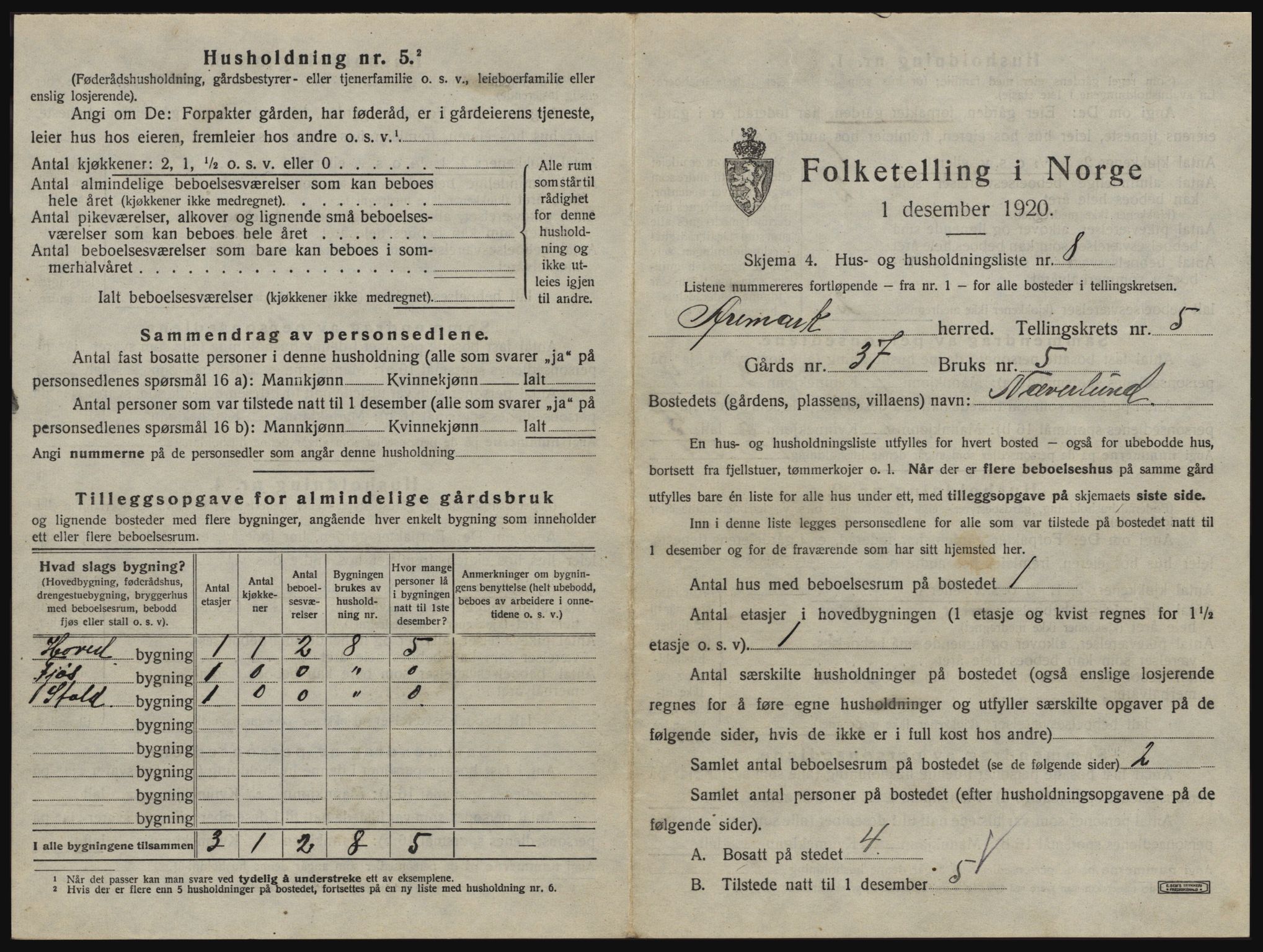 SAO, 1920 census for Aremark, 1920, p. 577