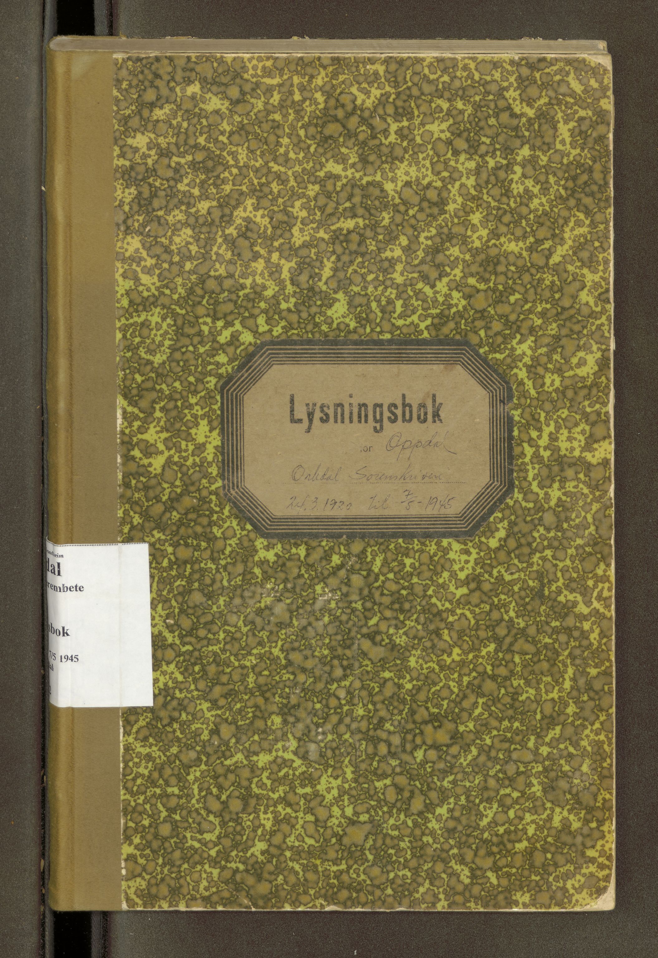 Orkdal sorenskriveri, SAT/A-4169/1/6/6D/L0002: Lysingsbok, 1920-1945