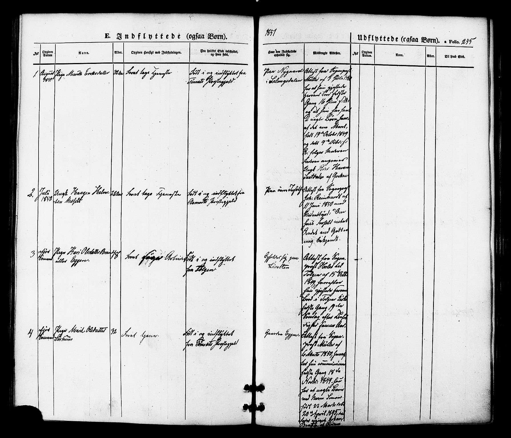 Målselv sokneprestembete, SATØ/S-1311/G/Ga/Gaa/L0008kirke: Parish register (official) no. 8, 1851-1877, p. 255