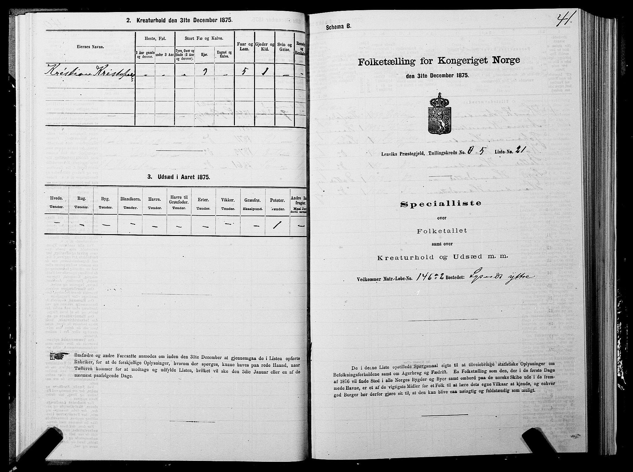 SATØ, 1875 census for 1931P Lenvik, 1875, p. 3041