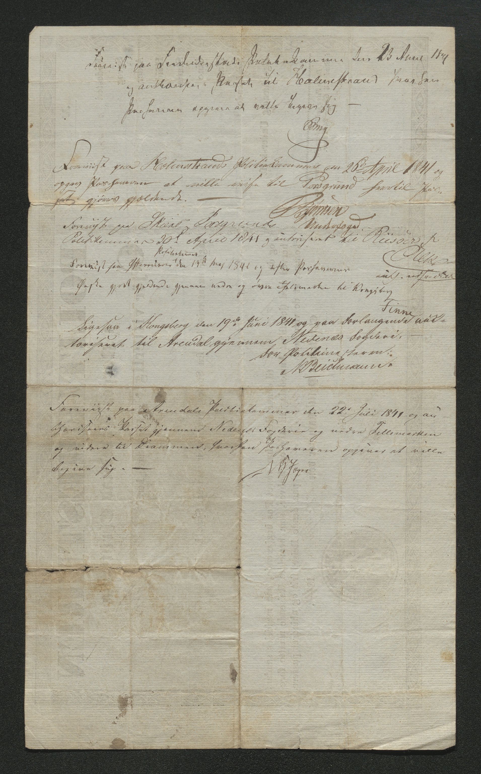 Drammen politikammer, AV/SAKO-A-623/I/Ia/Iab/L0006: Innleverte pass, 1841-1842, p. 228