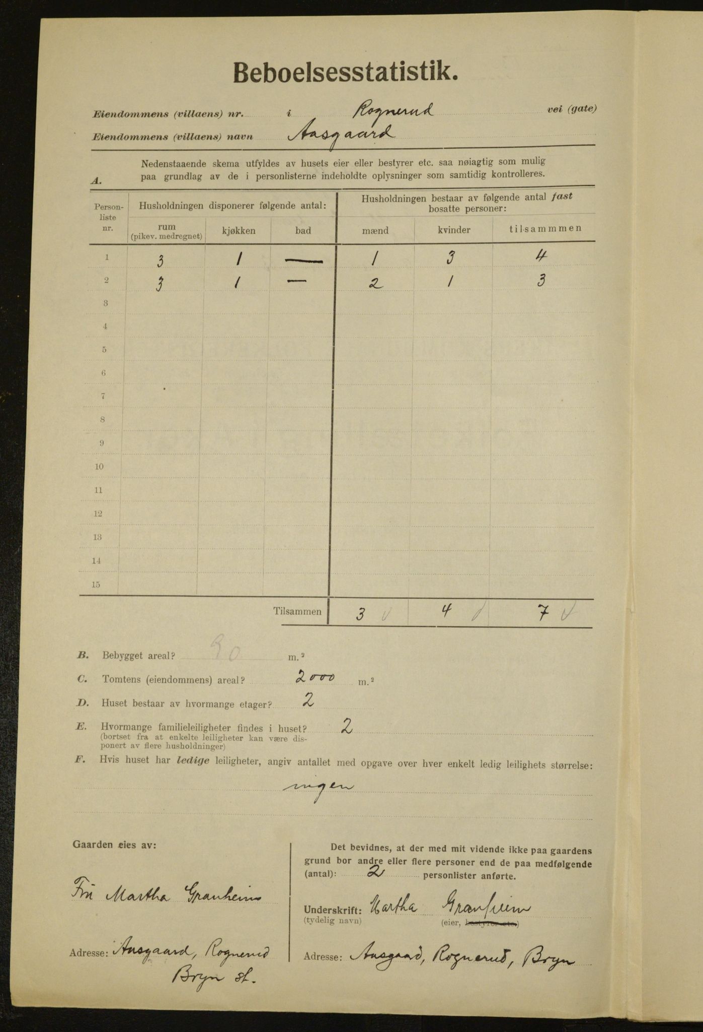 , Municipal Census 1923 for Aker, 1923, p. 29681