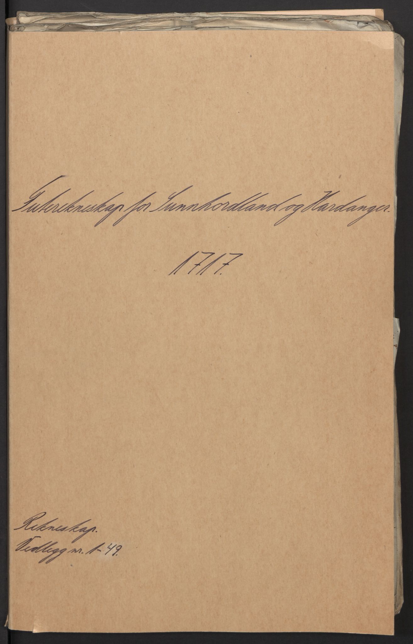 Rentekammeret inntil 1814, Reviderte regnskaper, Fogderegnskap, AV/RA-EA-4092/R48/L2994: Fogderegnskap Sunnhordland og Hardanger, 1717, p. 2