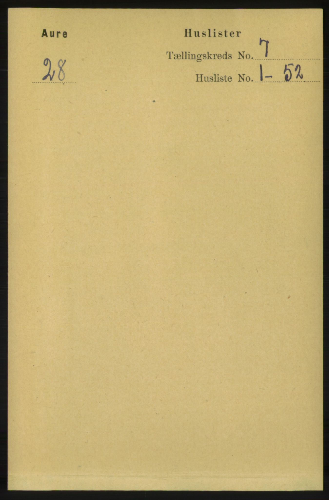 RA, 1891 census for 1569 Aure, 1891, p. 3782