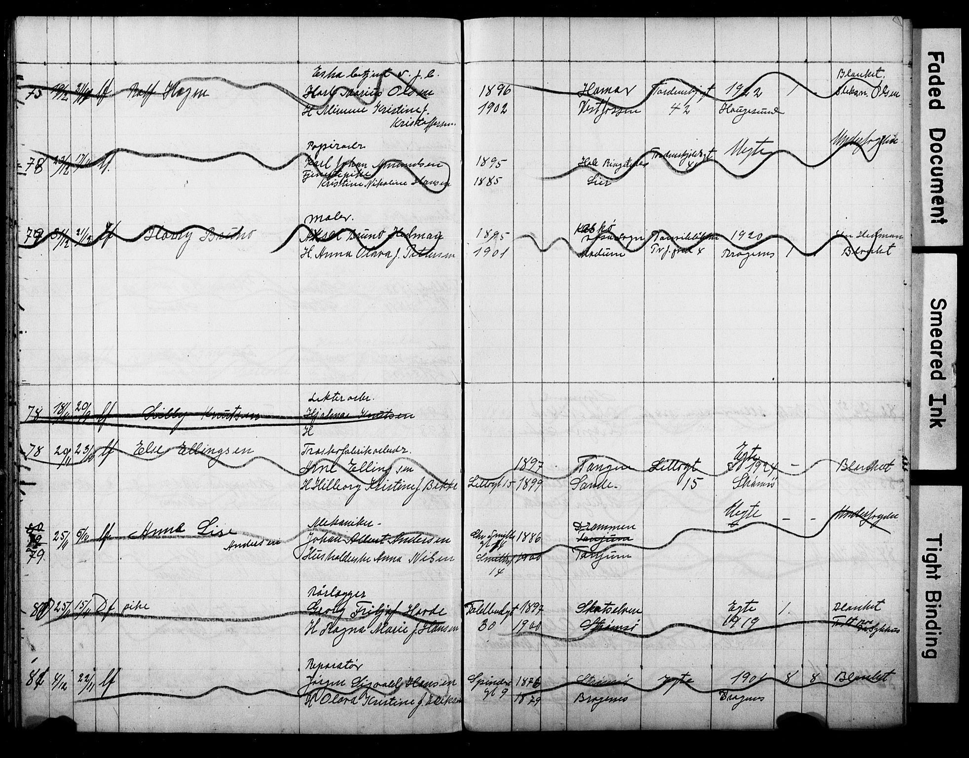 Strømsø kirkebøker, AV/SAKO-A-246/Y/Ya/L0009: Parish register draft no. I 9, 1920-1925