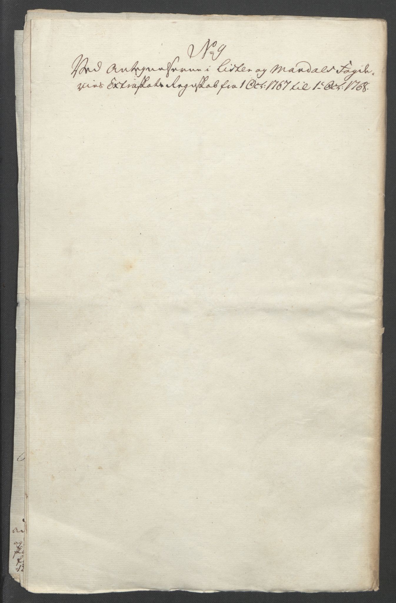 Rentekammeret inntil 1814, Reviderte regnskaper, Fogderegnskap, RA/EA-4092/R45/L2704: Ekstraskatten Lista og Mandal, 1762-1768, p. 409