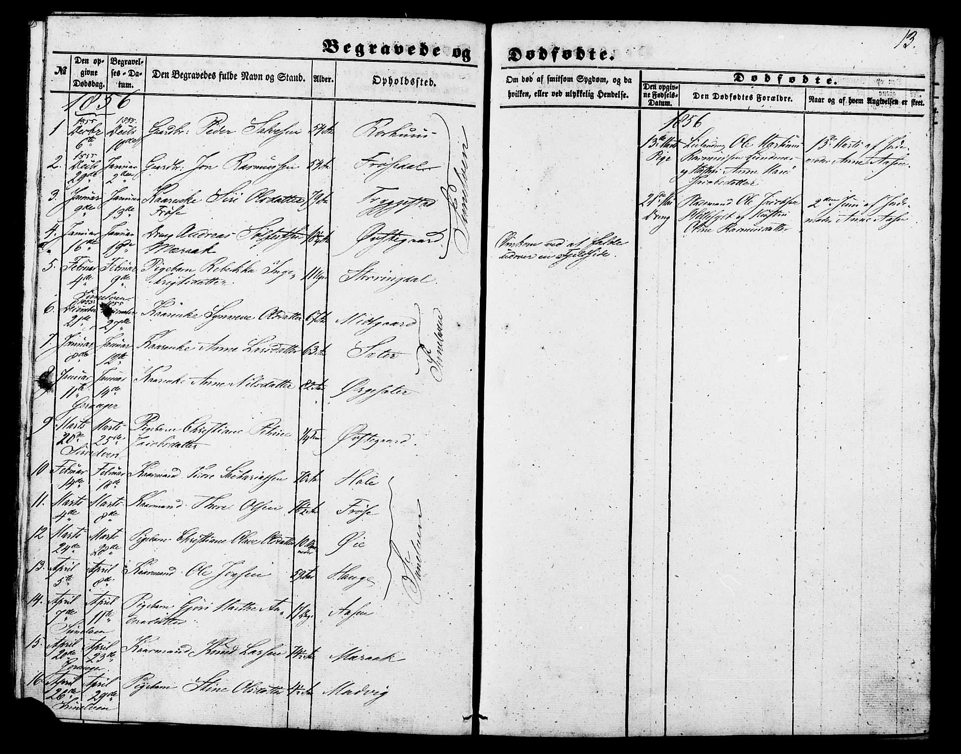 Ministerialprotokoller, klokkerbøker og fødselsregistre - Møre og Romsdal, SAT/A-1454/517/L0223: Parish register (official) no. 517A03, 1850-1870, p. 13