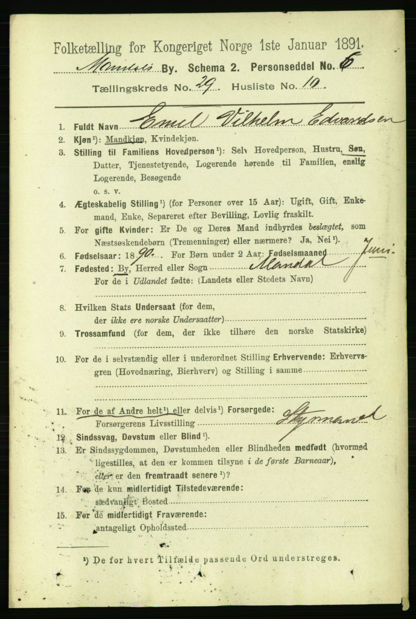 RA, 1891 census for 1002 Mandal, 1891, p. 5165