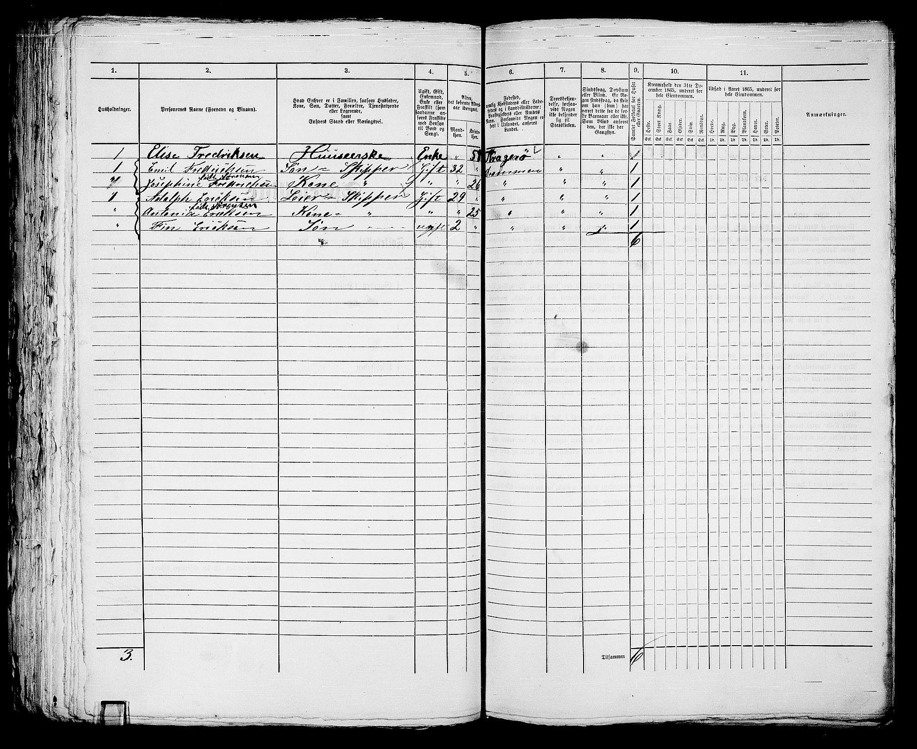 RA, 1865 census for Strømsø in Drammen, 1865, p. 816