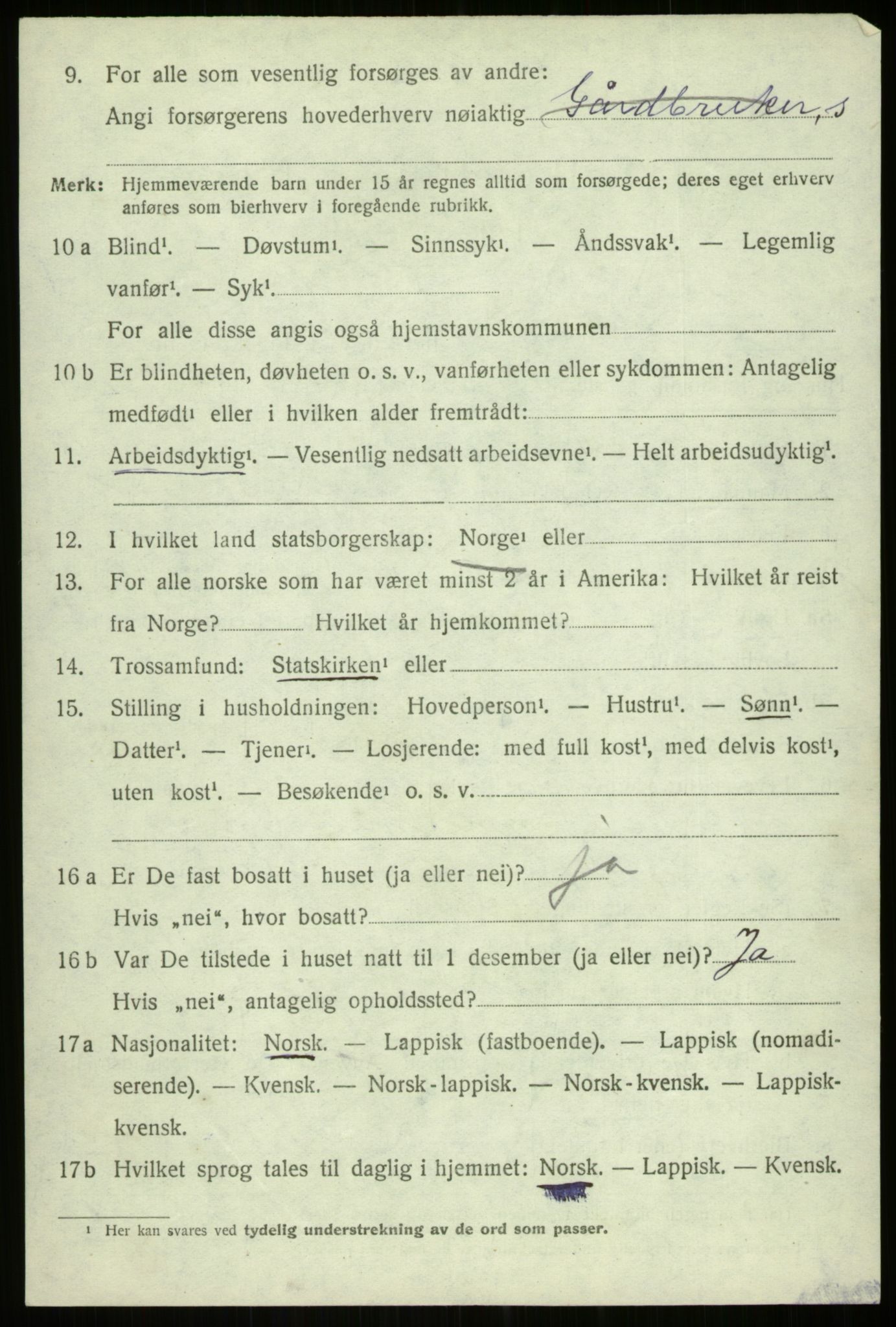 SATØ, 1920 census for Trondenes, 1920, p. 7638