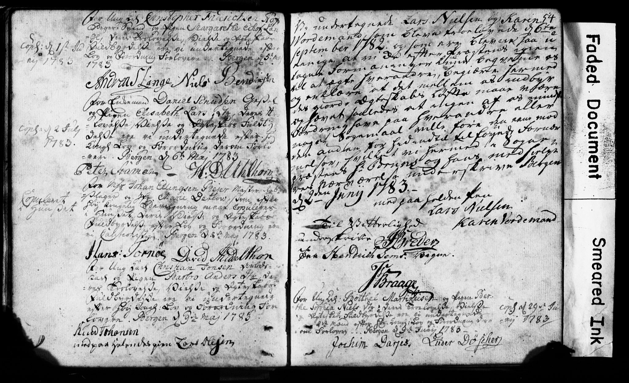 Korskirken sokneprestembete, AV/SAB-A-76101: Best man's statements no. II.5.1, 1776-1816, p. 54