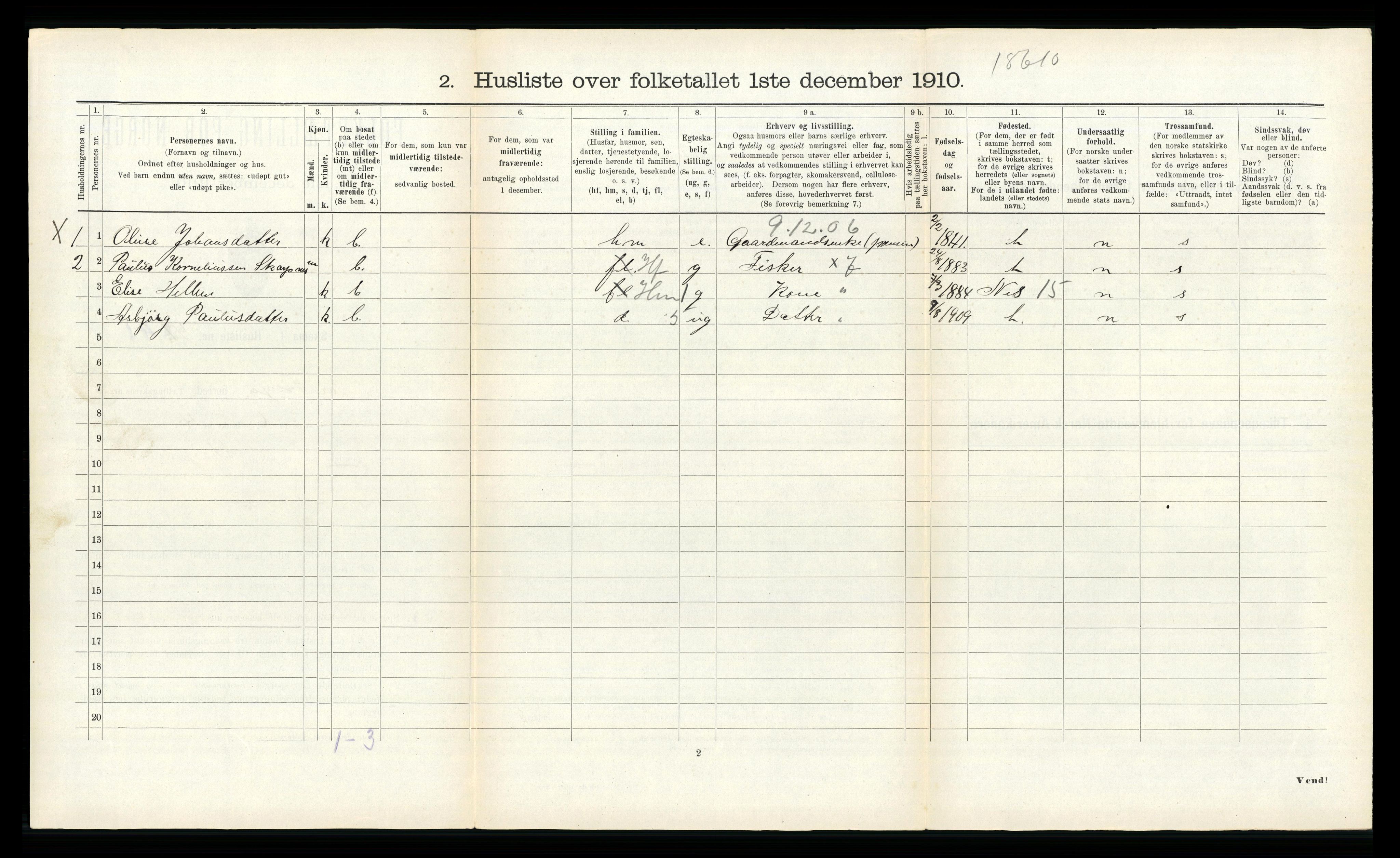 RA, 1910 census for Sør-Frøya, 1910, p. 483