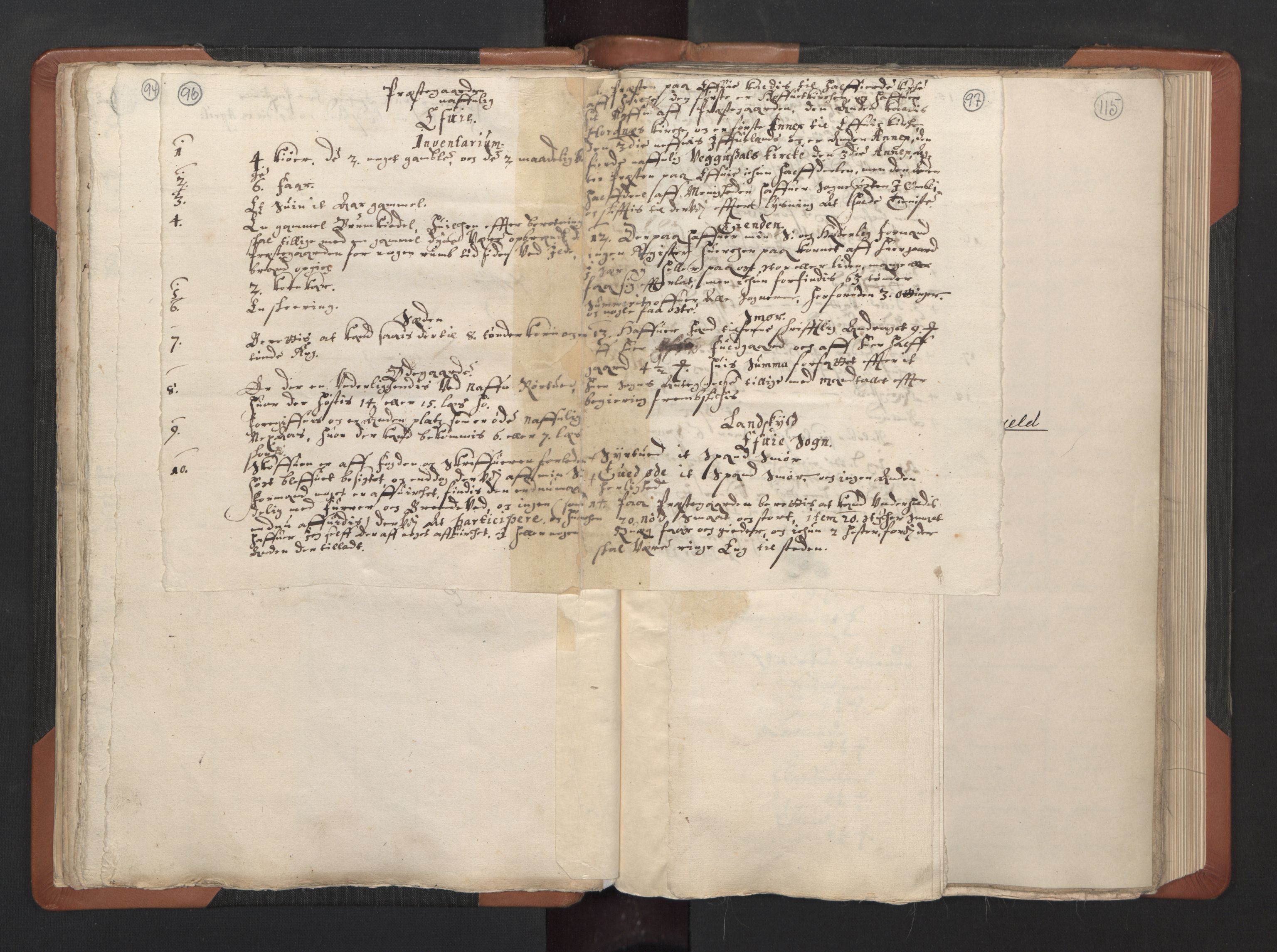 RA, Vicar's Census 1664-1666, no. 14: Råbyggelag deanery, 1664-1666, p. 96-97