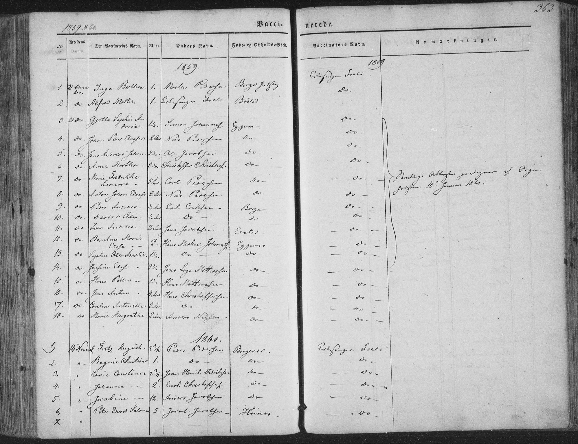 Ministerialprotokoller, klokkerbøker og fødselsregistre - Nordland, AV/SAT-A-1459/880/L1131: Parish register (official) no. 880A05, 1844-1868, p. 363