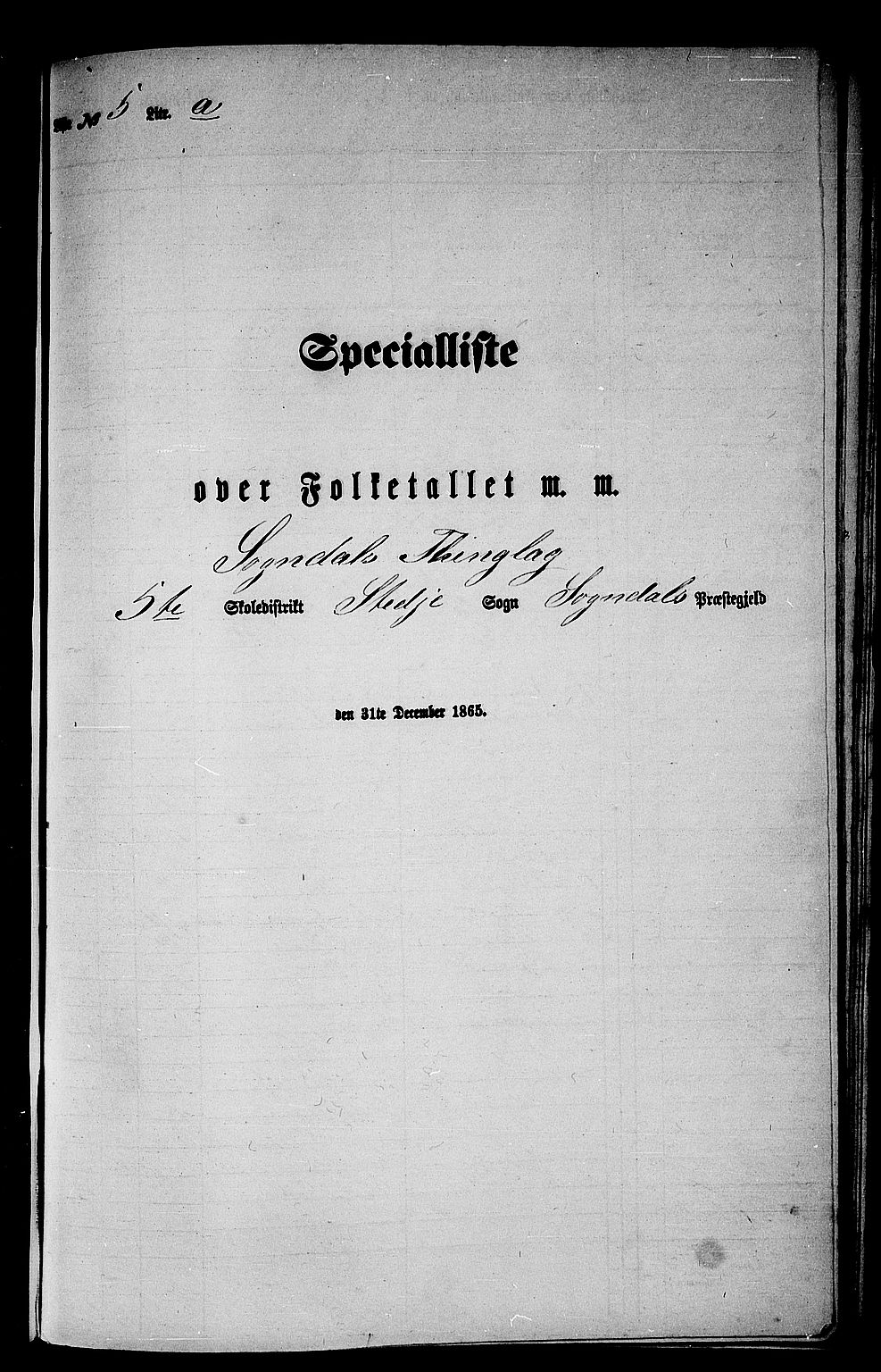 RA, 1865 census for Sogndal, 1865, p. 90
