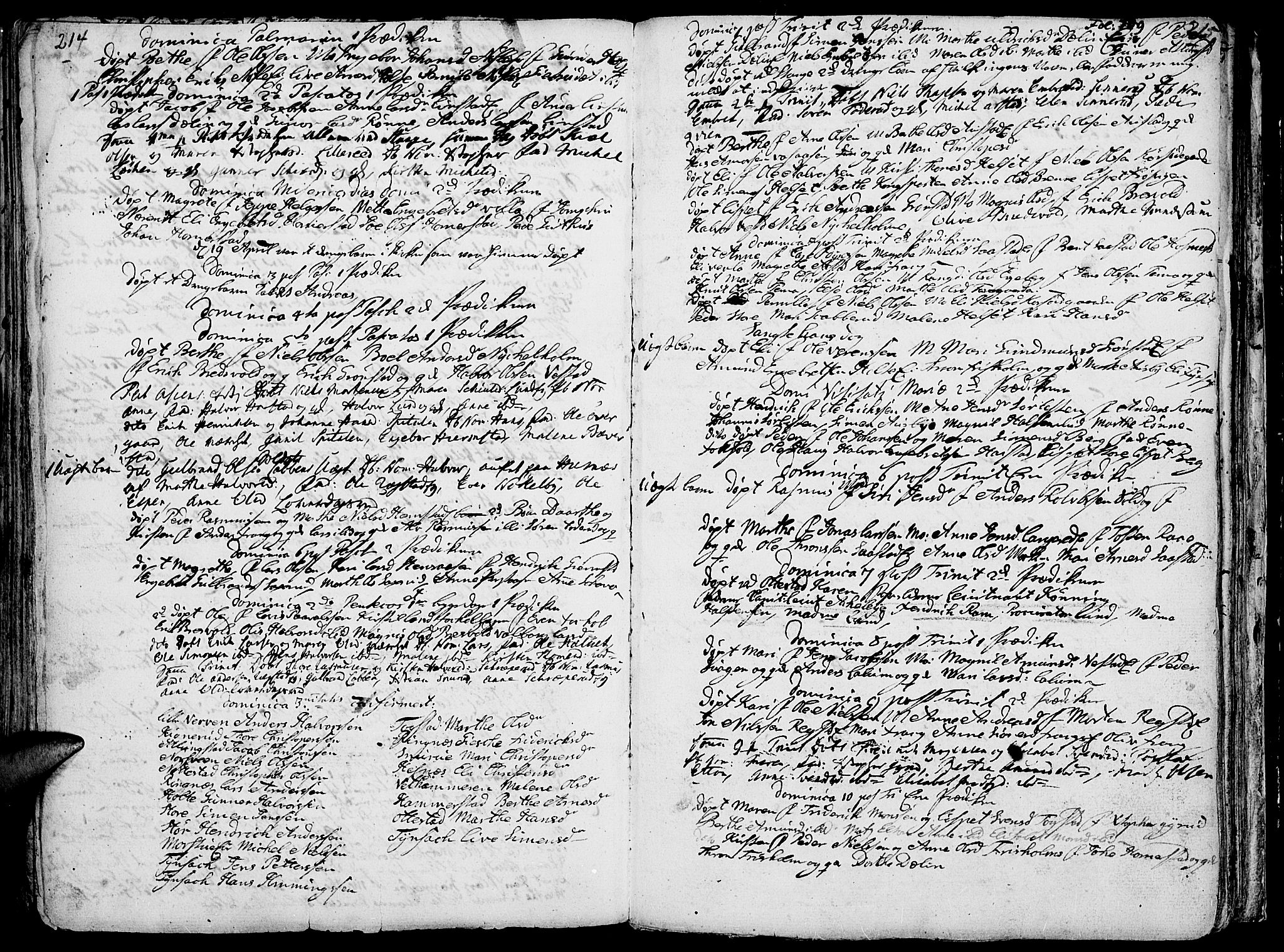 Stange prestekontor, SAH/PREST-002/K/L0004: Parish register (official) no. 4, 1735-1754, p. 214-215