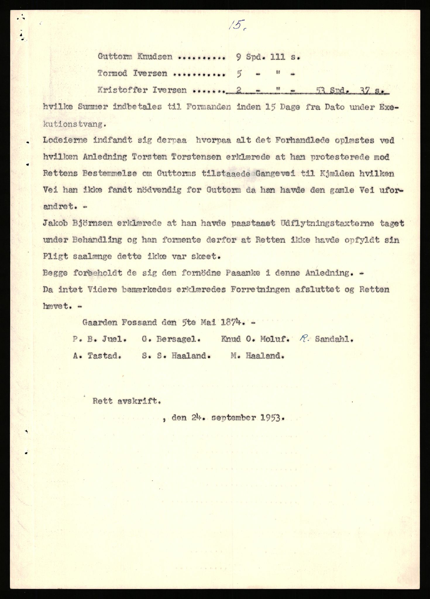 Statsarkivet i Stavanger, AV/SAST-A-101971/03/Y/Yj/L0022: Avskrifter sortert etter gårdsnavn: Foss - Frøiland i Hetland, 1750-1930, p. 175