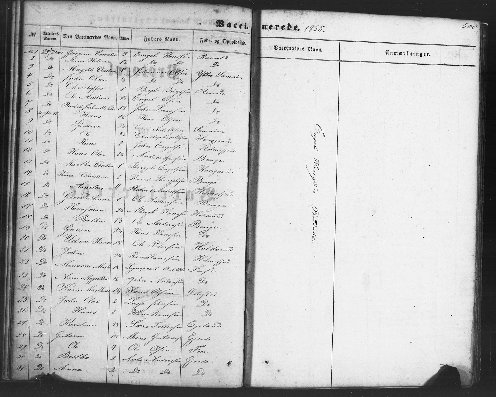 Fusa sokneprestembete, SAB/A-75401/H/Haa: Parish register (official) no. A 1II, 1855-1879, p. 508