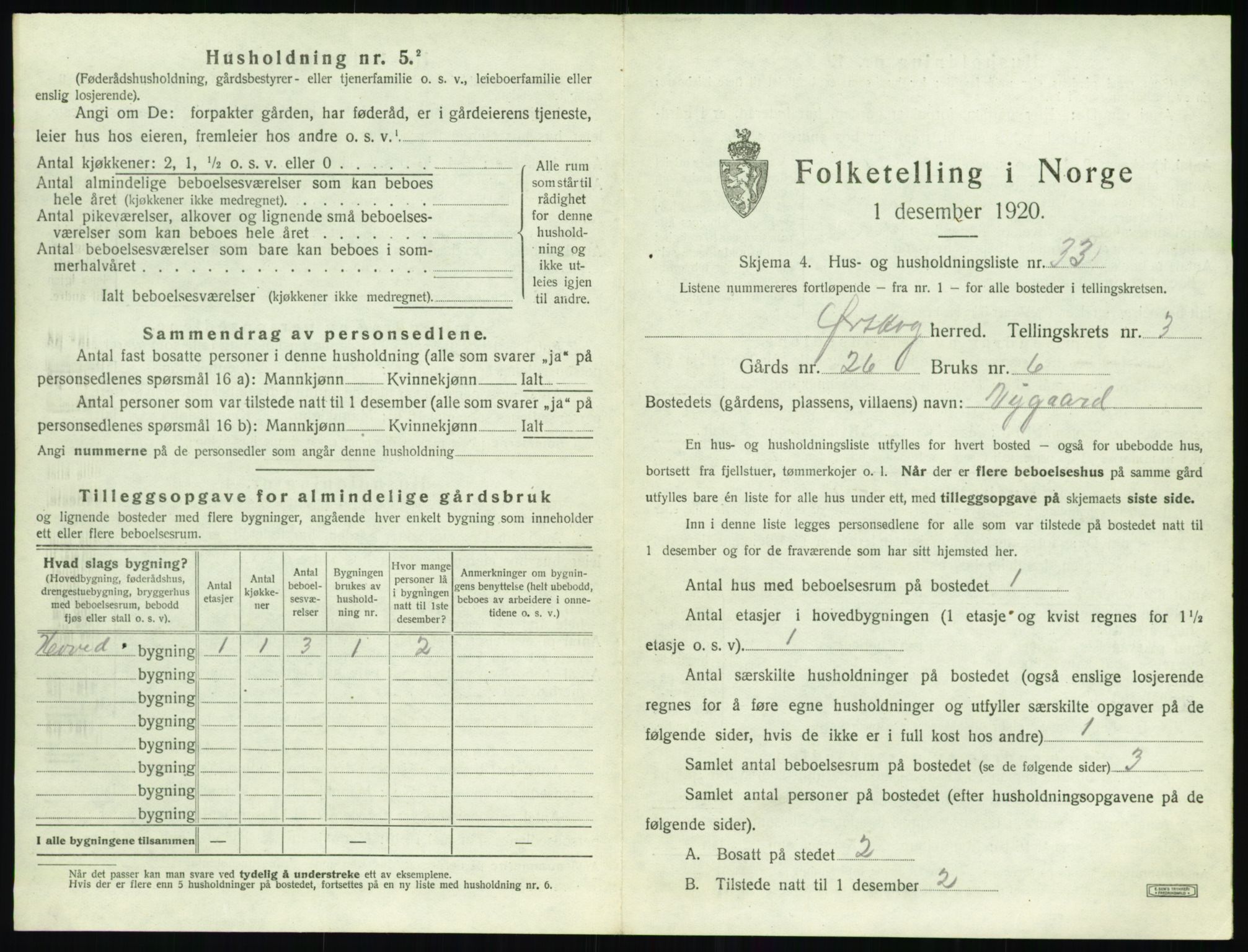 SAT, 1920 census for Ørskog, 1920, p. 270