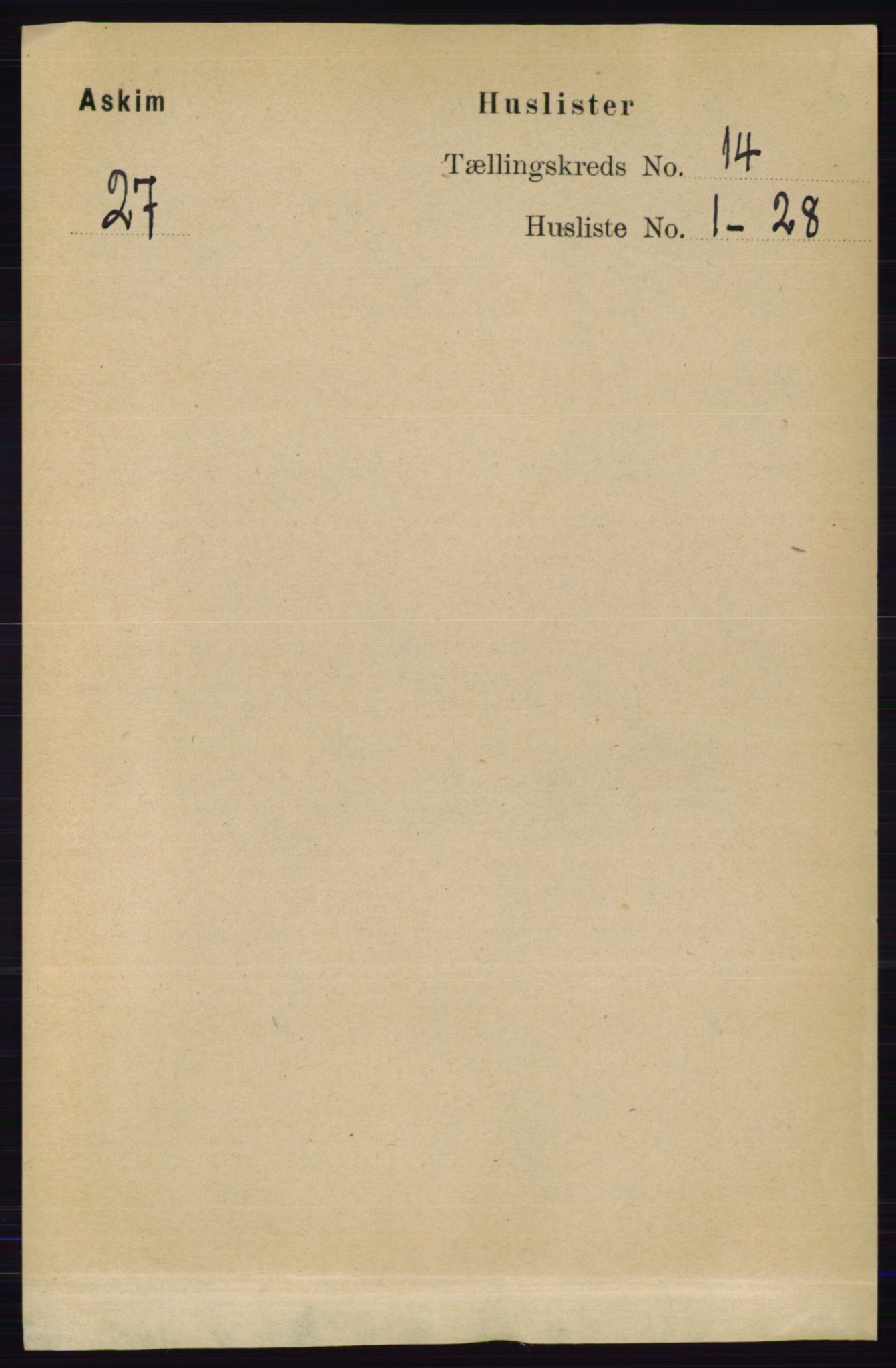 RA, 1891 census for 0124 Askim, 1891, p. 2215