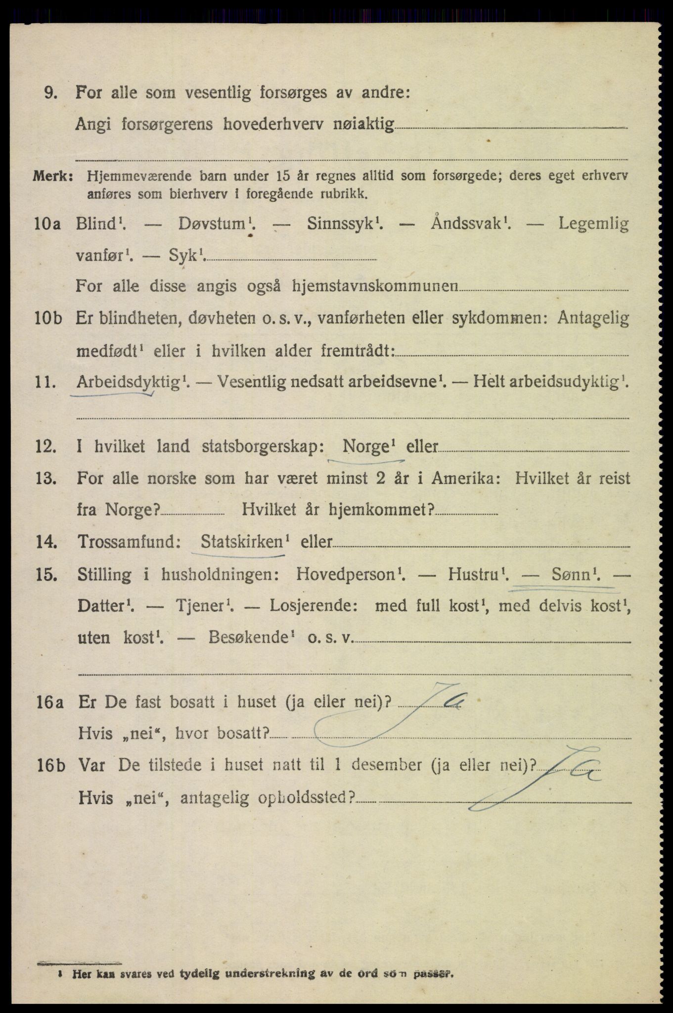 SAH, 1920 census for Vardal, 1920, p. 4564