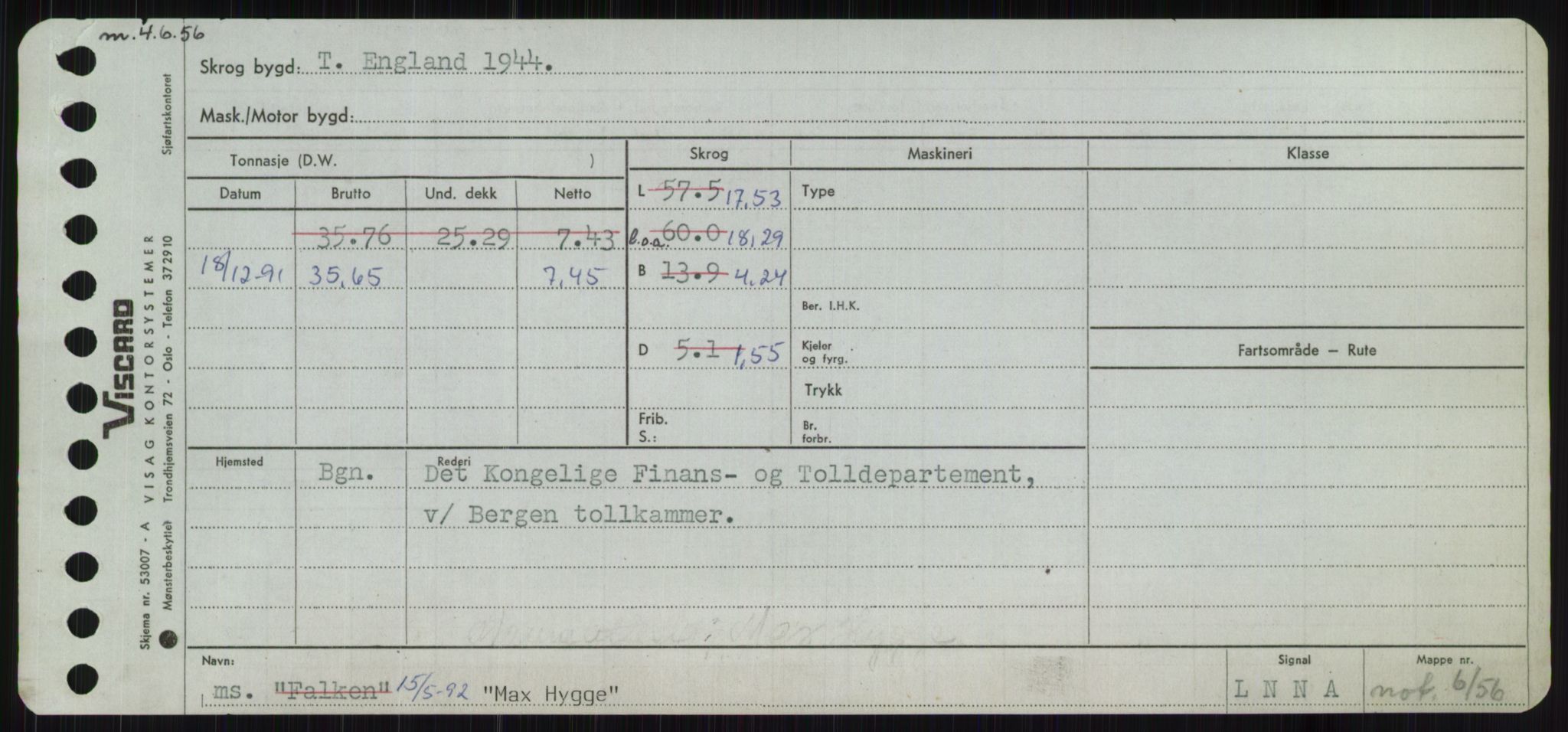 Sjøfartsdirektoratet med forløpere, Skipsmålingen, RA/S-1627/H/Ha/L0004/0001: Fartøy, Mas-R / Fartøy, Mas-Odd, p. 19