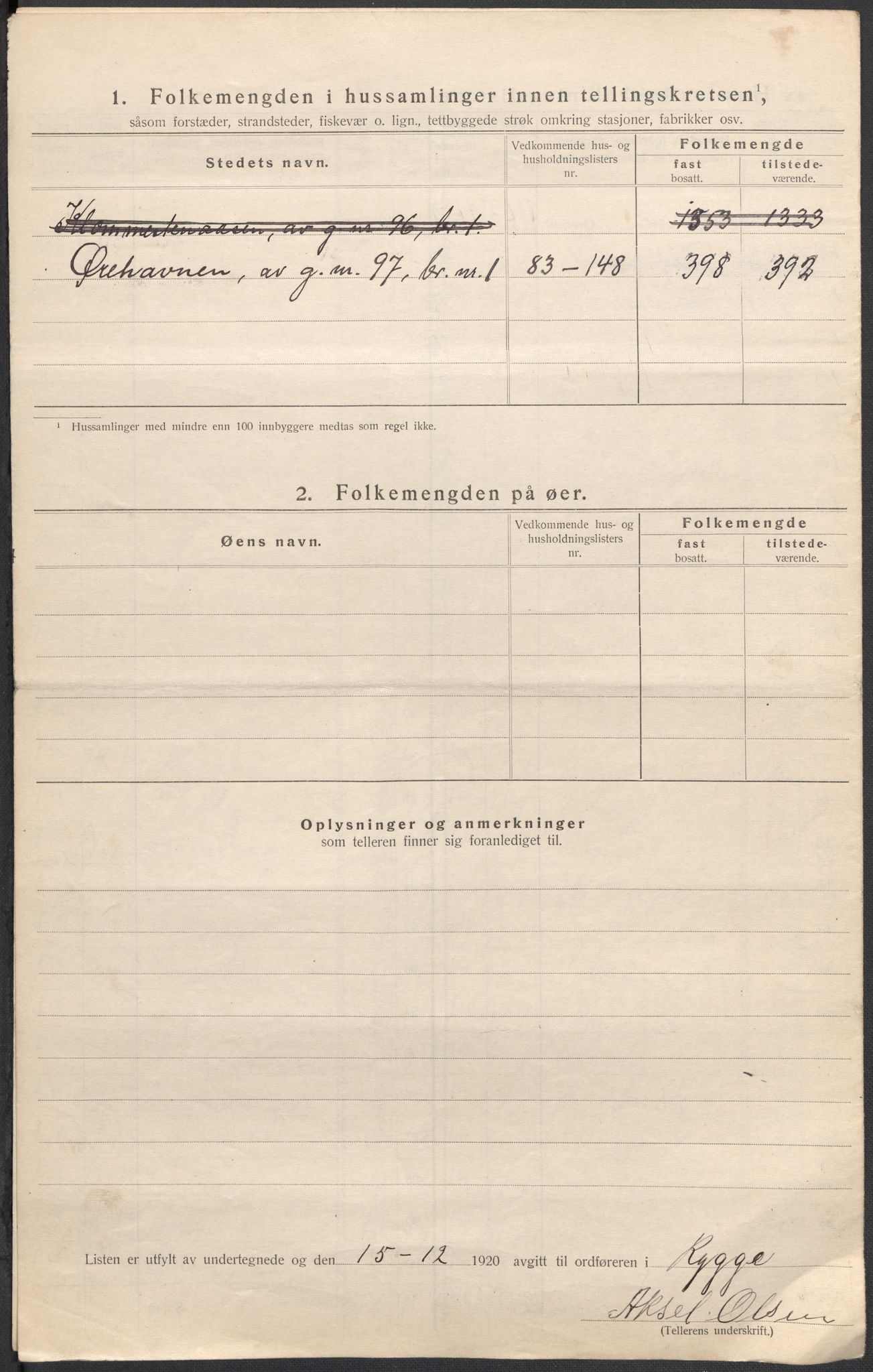 SAO, 1920 census for Rygge, 1920, p. 14