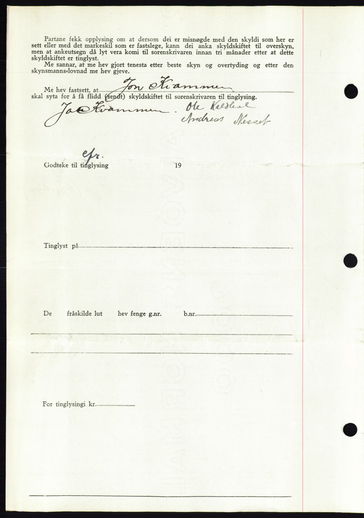 Søre Sunnmøre sorenskriveri, AV/SAT-A-4122/1/2/2C/L0076: Mortgage book no. 2A, 1943-1944, Diary no: : 630/1944