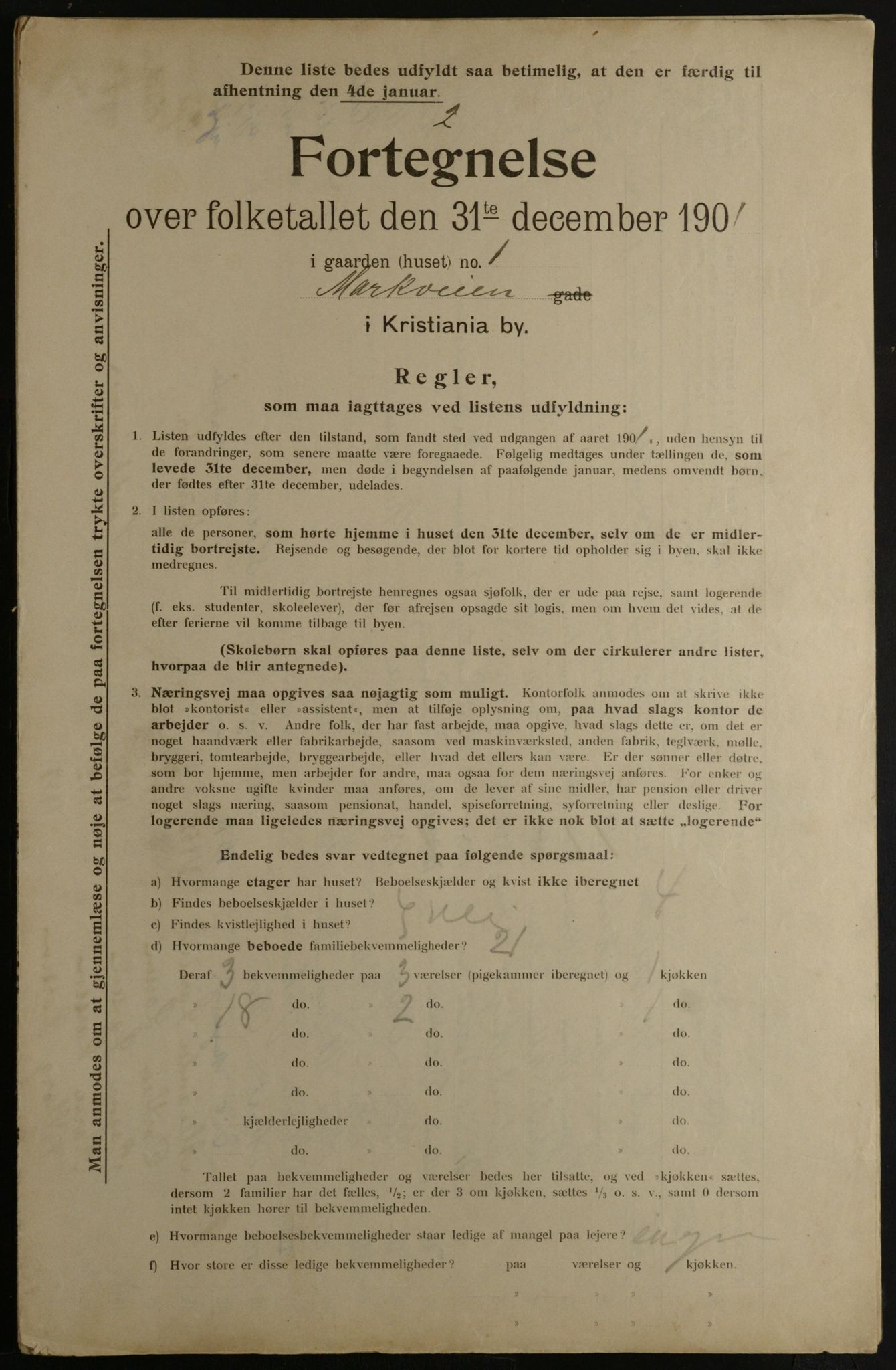 OBA, Municipal Census 1901 for Kristiania, 1901, p. 9745