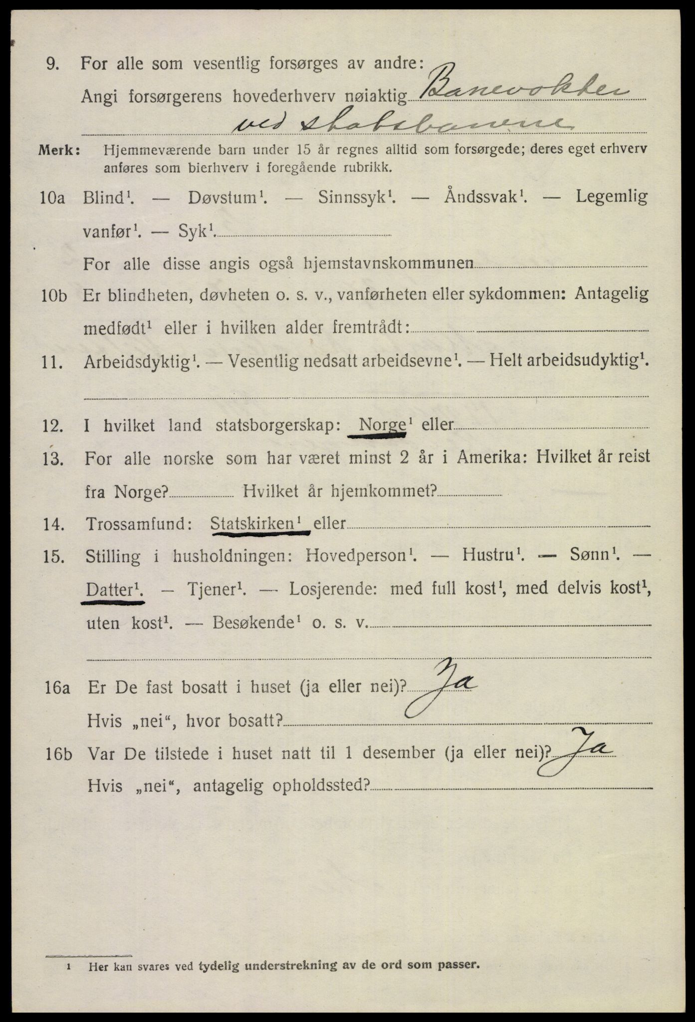 SAKO, 1920 census for Eidanger, 1920, p. 3353