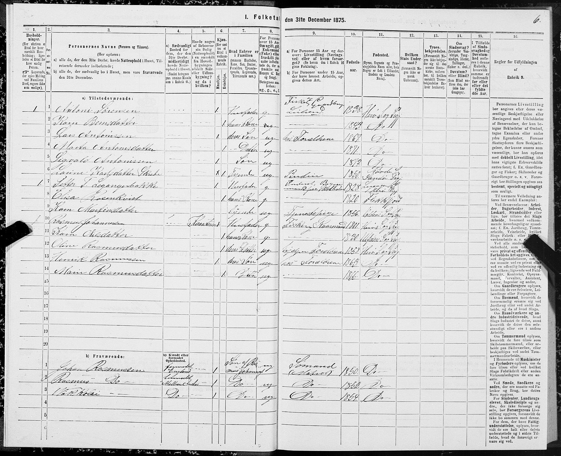 SAT, 1875 census for 1515P Herøy, 1875, p. 2006