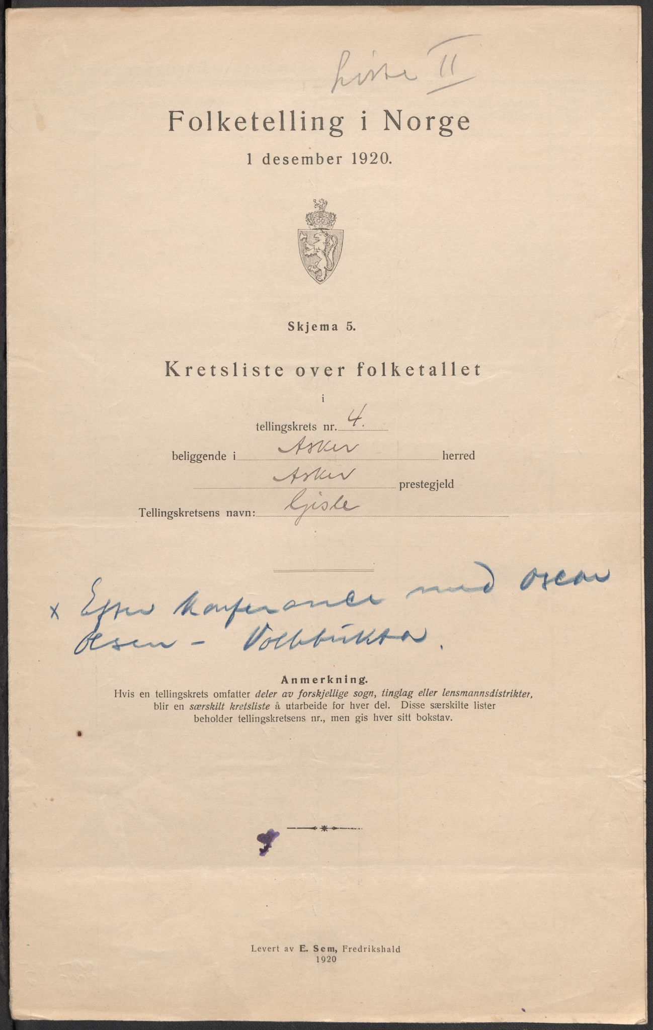 SAO, 1920 census for Asker, 1920, p. 27