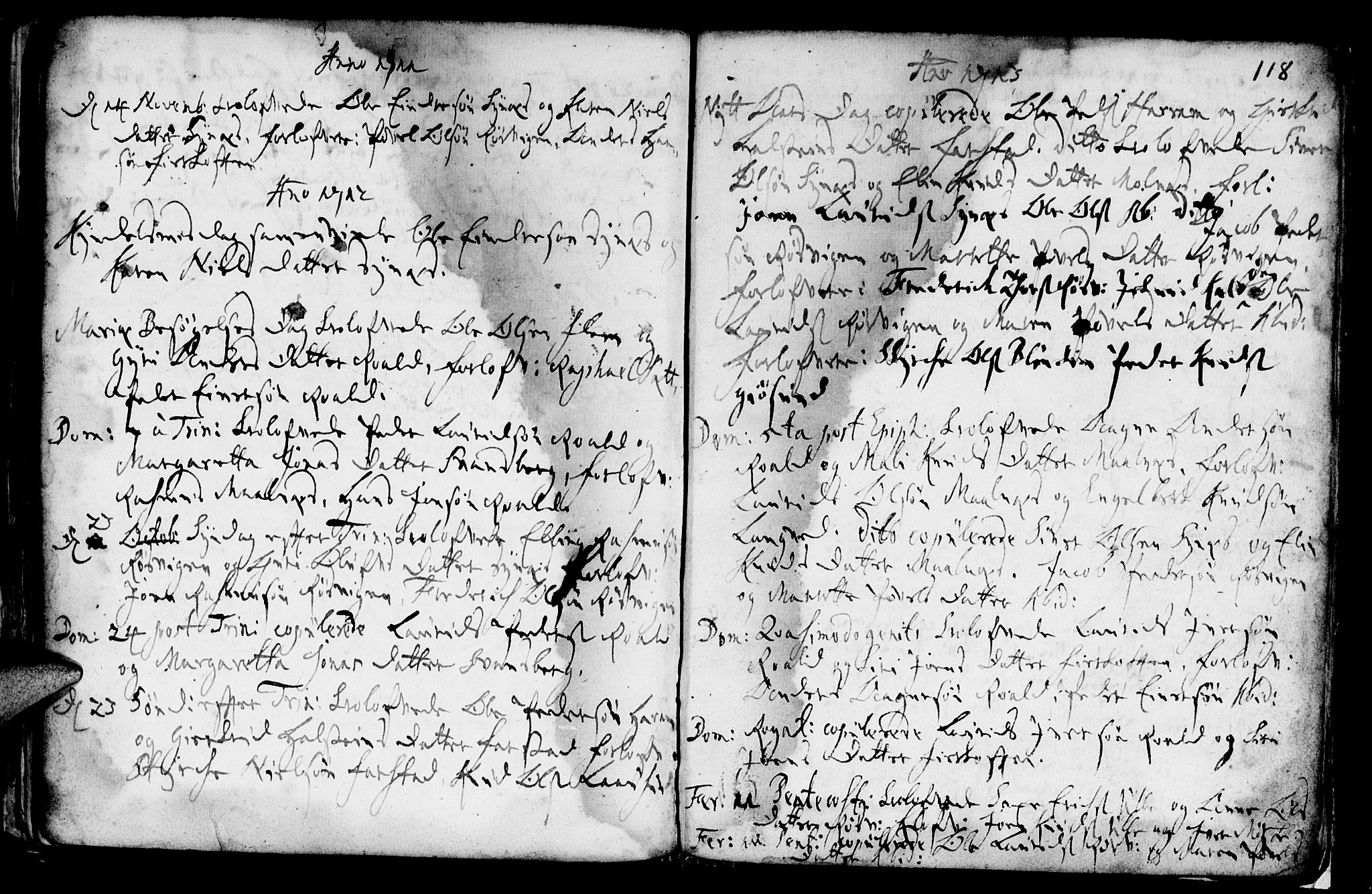 Ministerialprotokoller, klokkerbøker og fødselsregistre - Møre og Romsdal, SAT/A-1454/536/L0492: Parish register (official) no. 536A01 /2, 1689-1738, p. 118