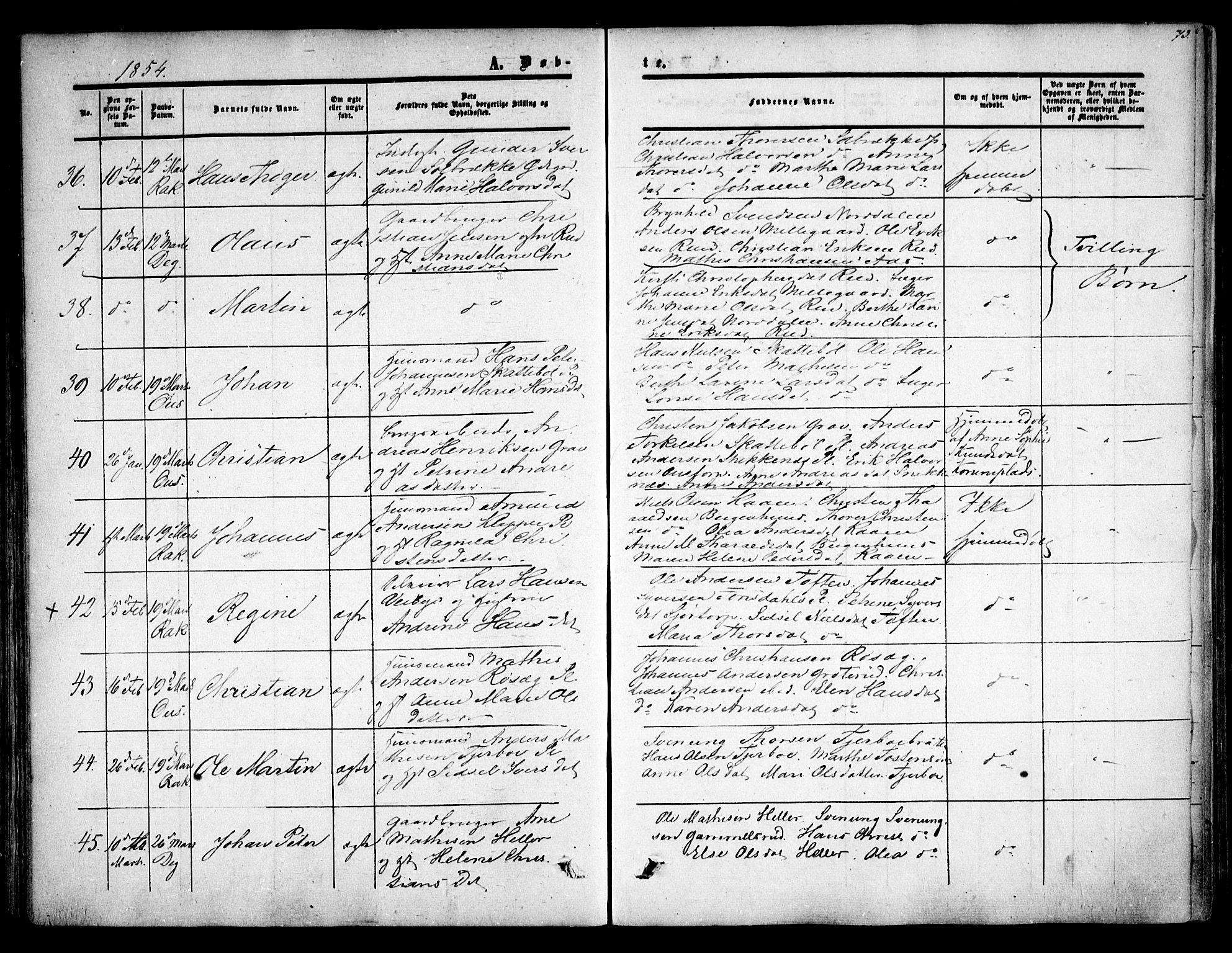 Rakkestad prestekontor Kirkebøker, SAO/A-2008/F/Fa/L0009: Parish register (official) no. I 9, 1850-1856, p. 73