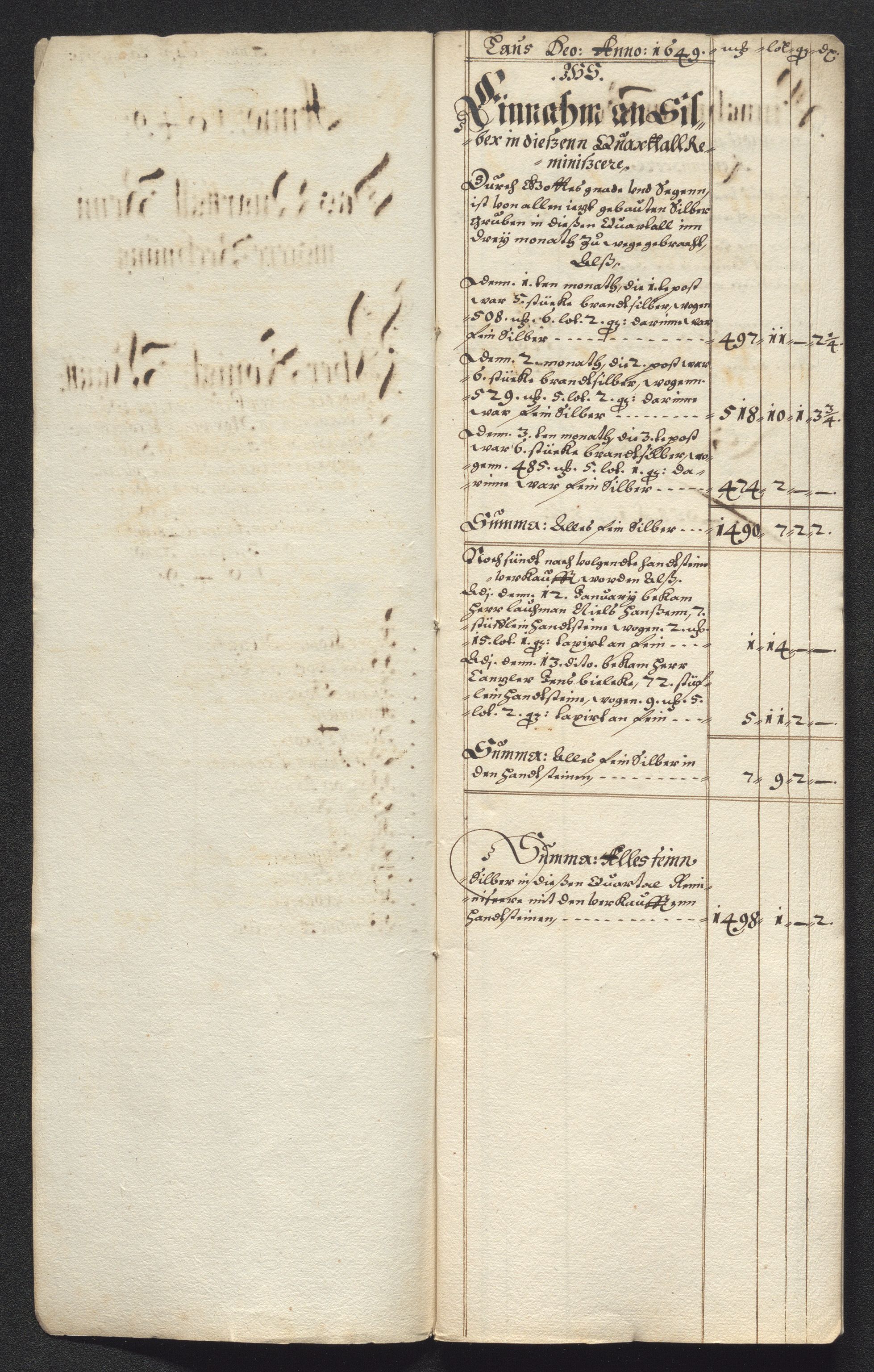 Kongsberg Sølvverk 1623-1816, SAKO/EA-3135/001/D/Dc/Dcd/L0023: Utgiftsregnskap for gruver m.m., 1649, p. 319