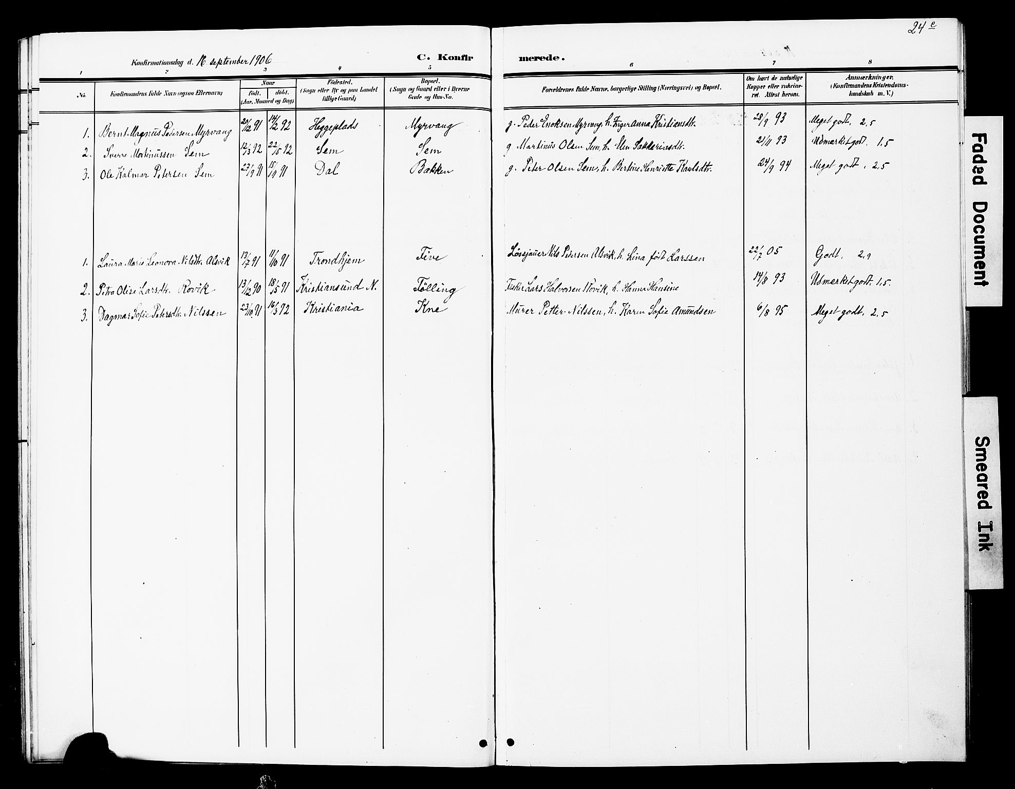 Ministerialprotokoller, klokkerbøker og fødselsregistre - Nord-Trøndelag, SAT/A-1458/748/L0464: Parish register (official) no. 748A01, 1900-1908, p. 24c