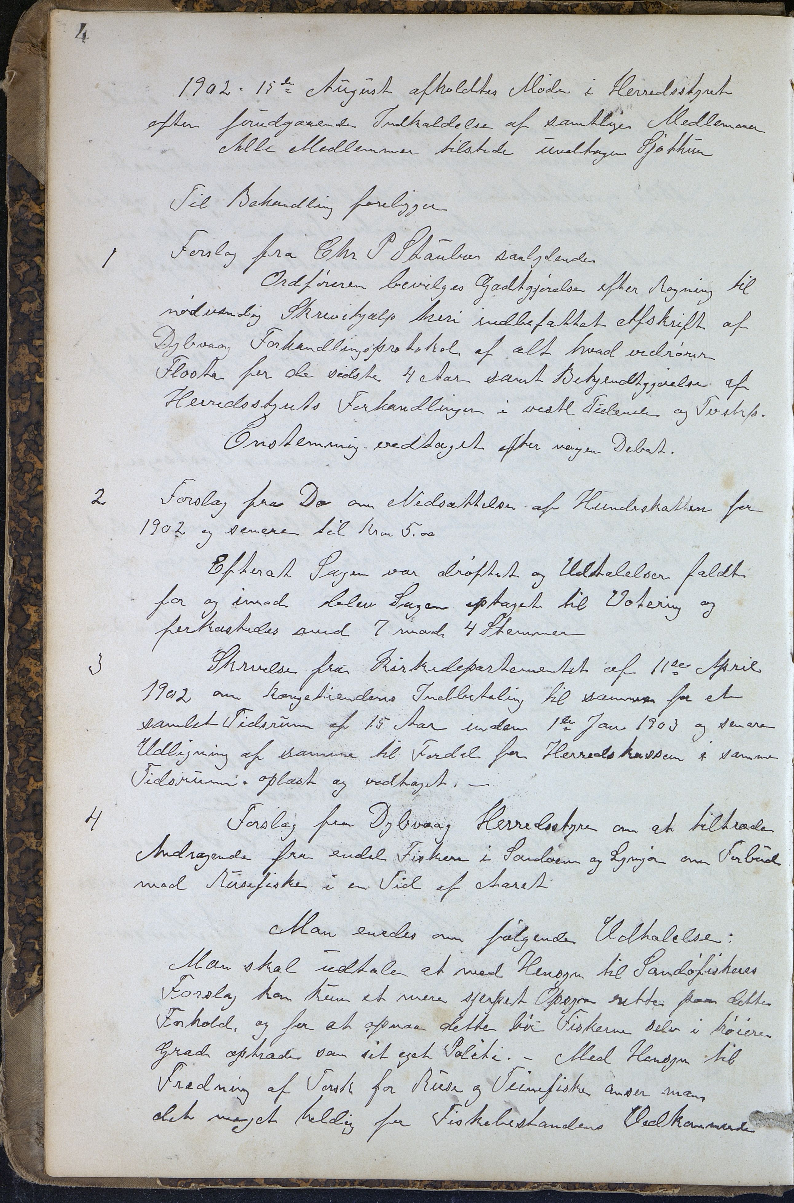 Flosta kommune frem til 1961, AAKS/KA0916-PK/01/01A/L0001: Møtebok kommunestyret, 1902-1920, p. 4